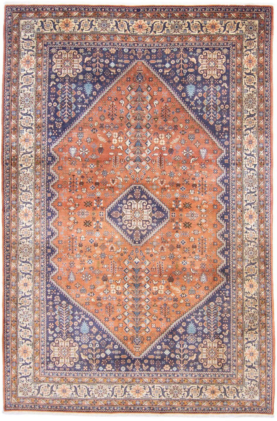 morgenland Wollen kleed Abadeh medaillon Ruggine 300 x 200 cm Uniek exemplaar met certificaat