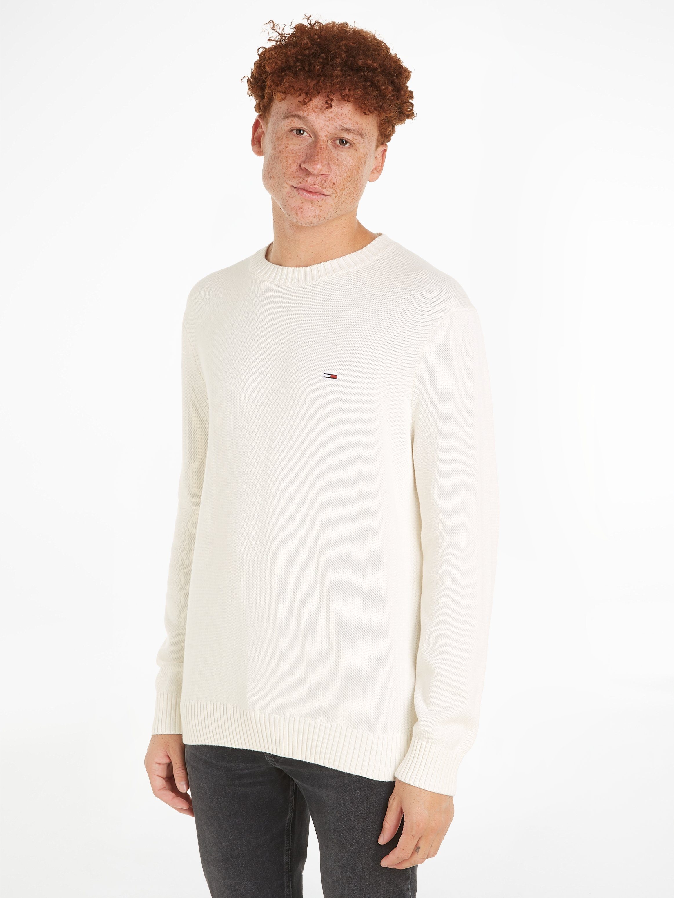 TOMMY JEANS Gebreide trui TJM SLIM ESSNTLS C-NECK SWEATER
