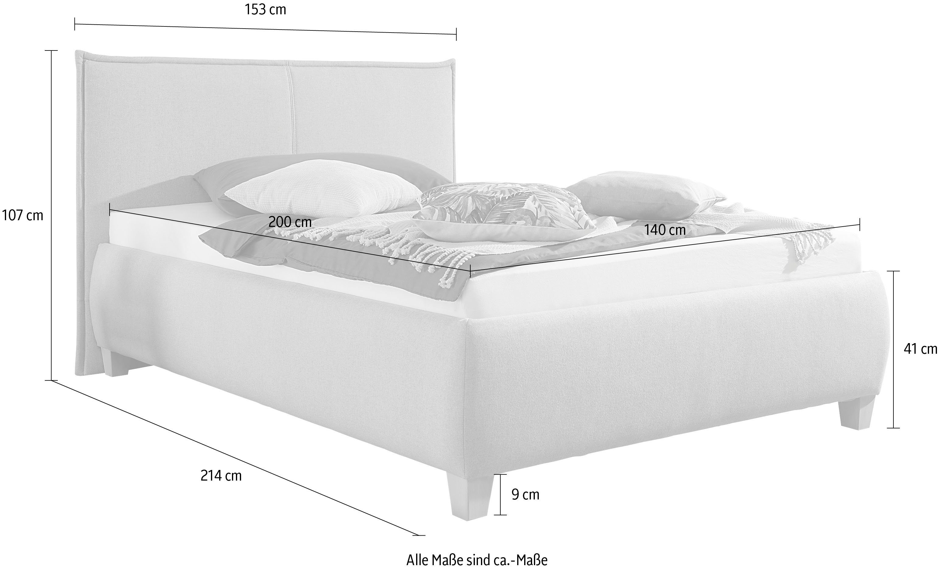 Maintal Gestoffeerd bed met bedkist