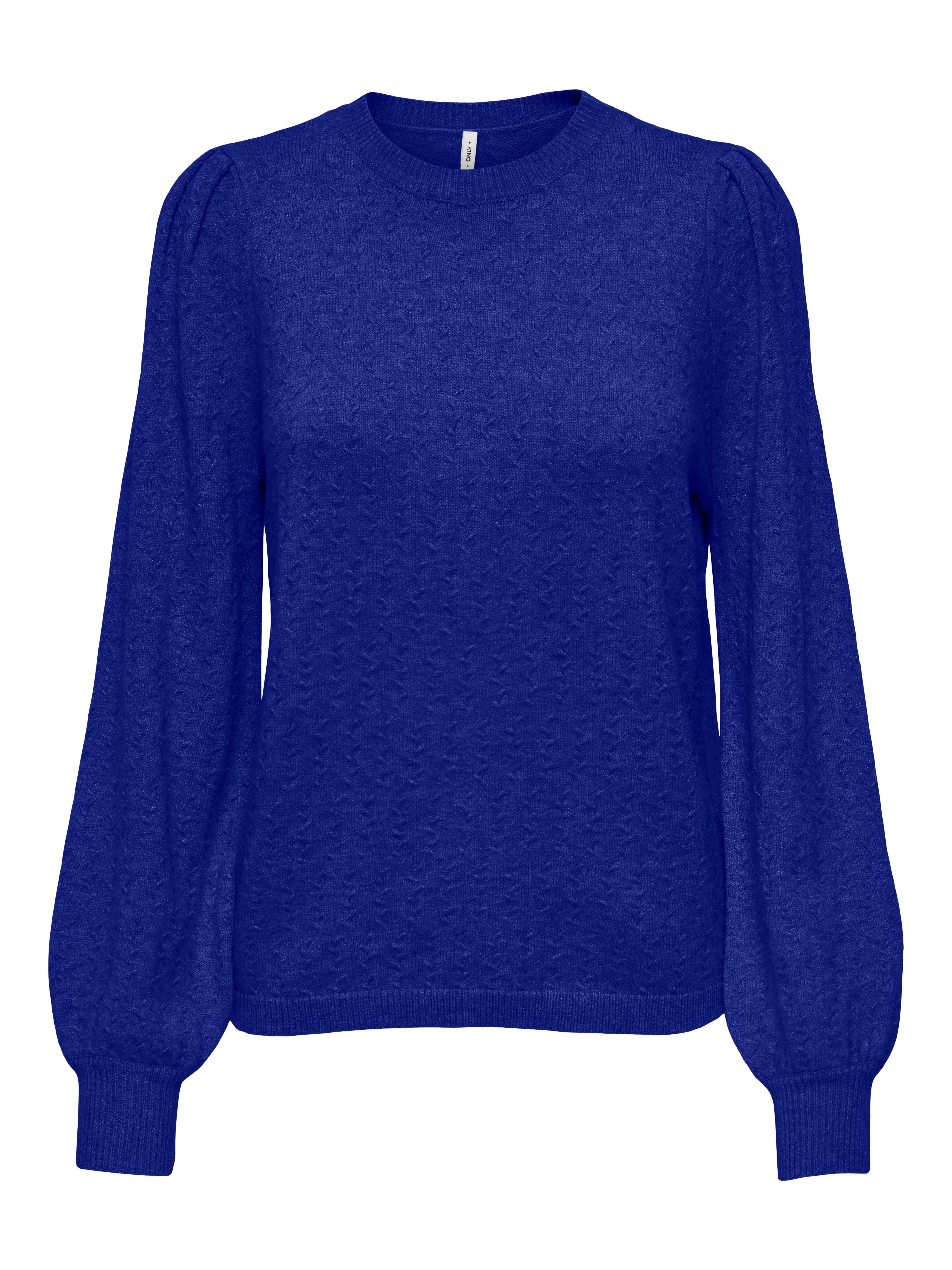Only Trui met ronde hals ONLKATIA LS STRUCTURE PUFF O-NECK CC KNT