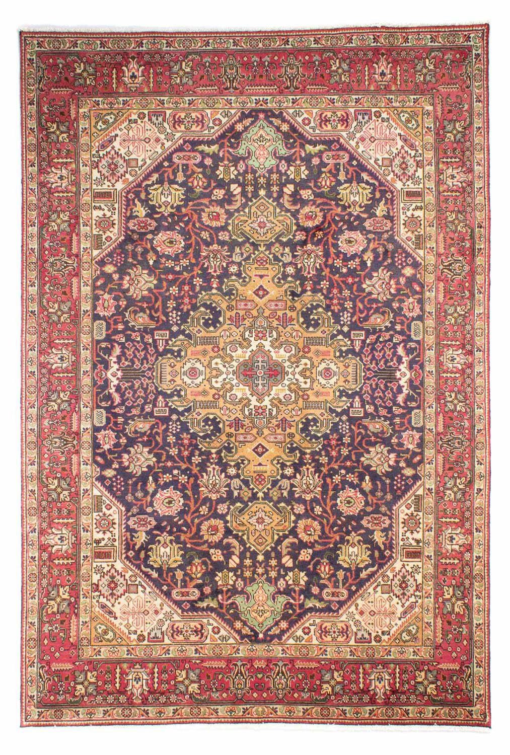 morgenland Wollen kleed Tabriz medaillon rosso chiaro 287 x 200 cm Uniek exemplaar met certificaat