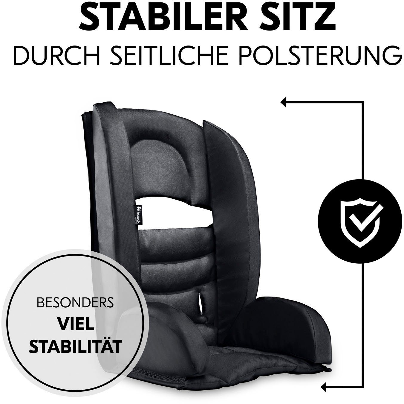 Hauck Stoelverkleiner Zitverkleiner voor Fietstrailer, Zwart