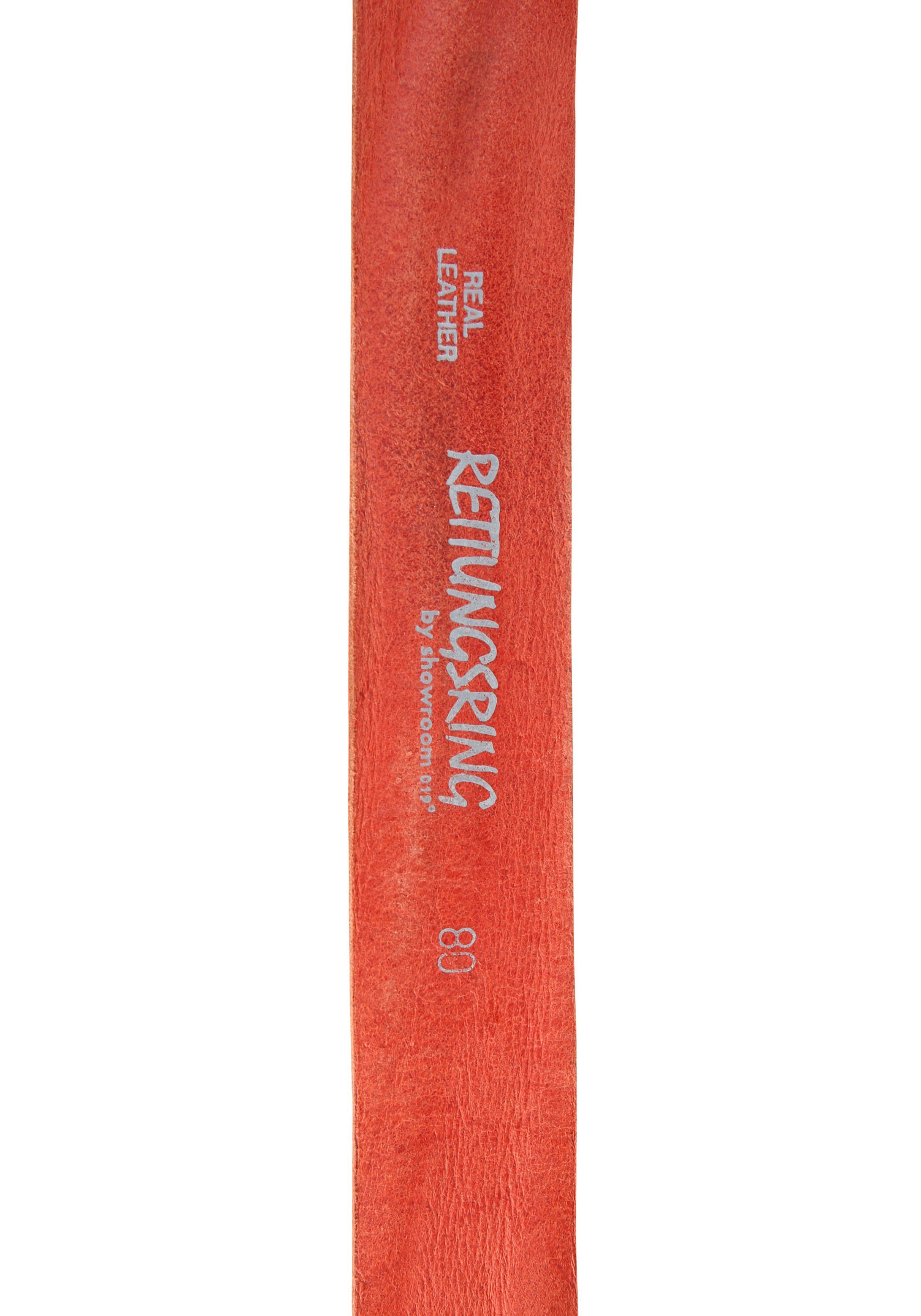 RETTUNGSRING by showroom 019° Leren riem met verwisselbare sluiting "ovaal gebogen zilverkleur"