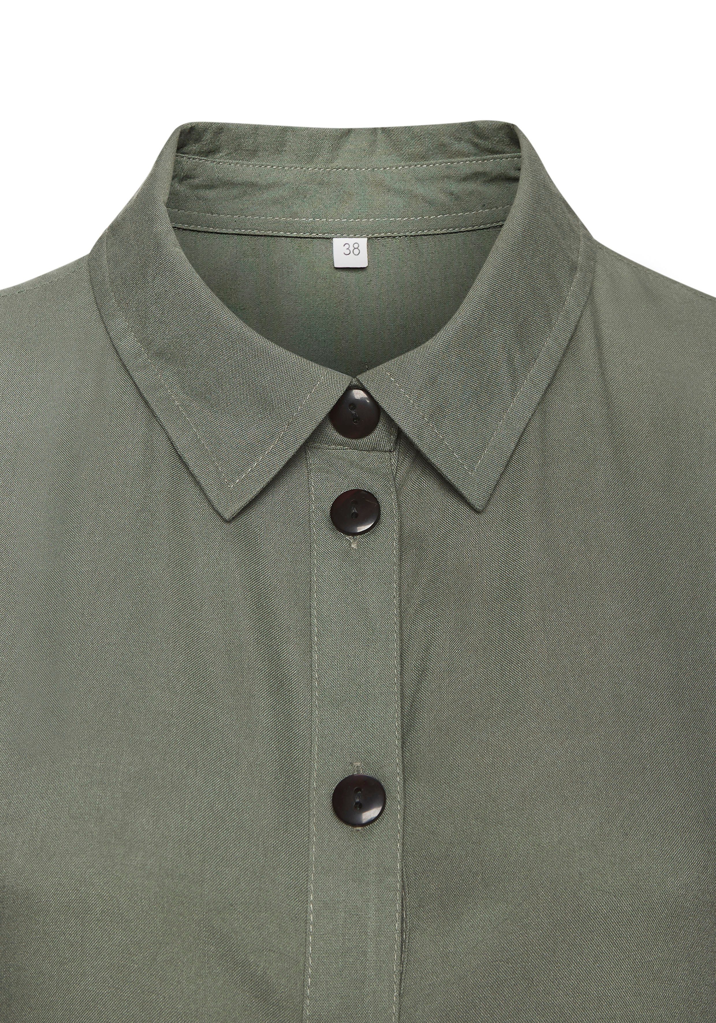 Vivance Zomerjurk van geweven viscose, blousejurk met knoopsluiting en overhemdkraag