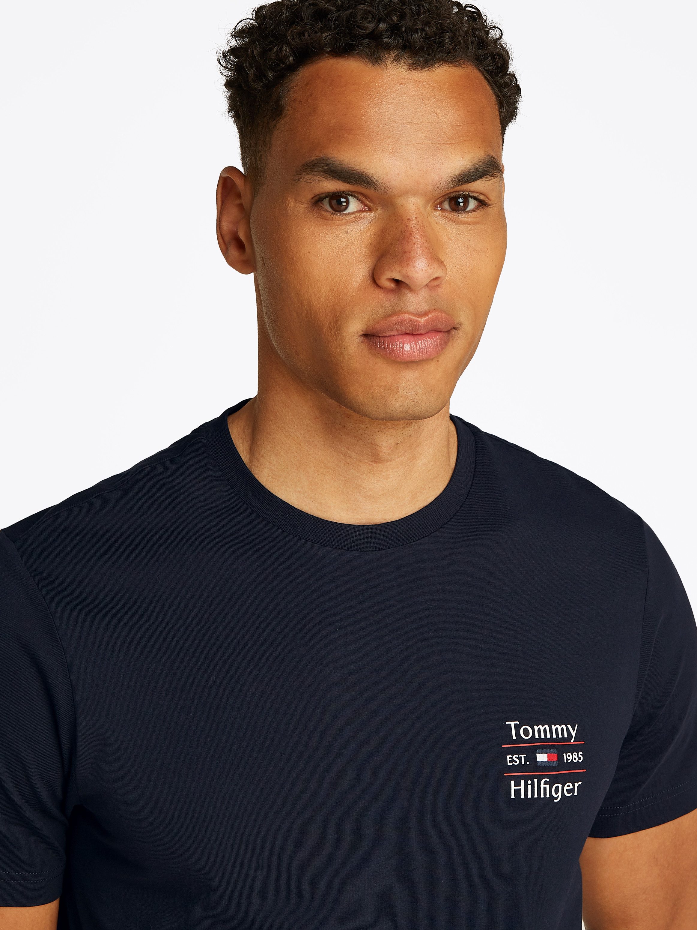 Tommy Hilfiger Shirt met ronde hals HILFIGER STACK TEE