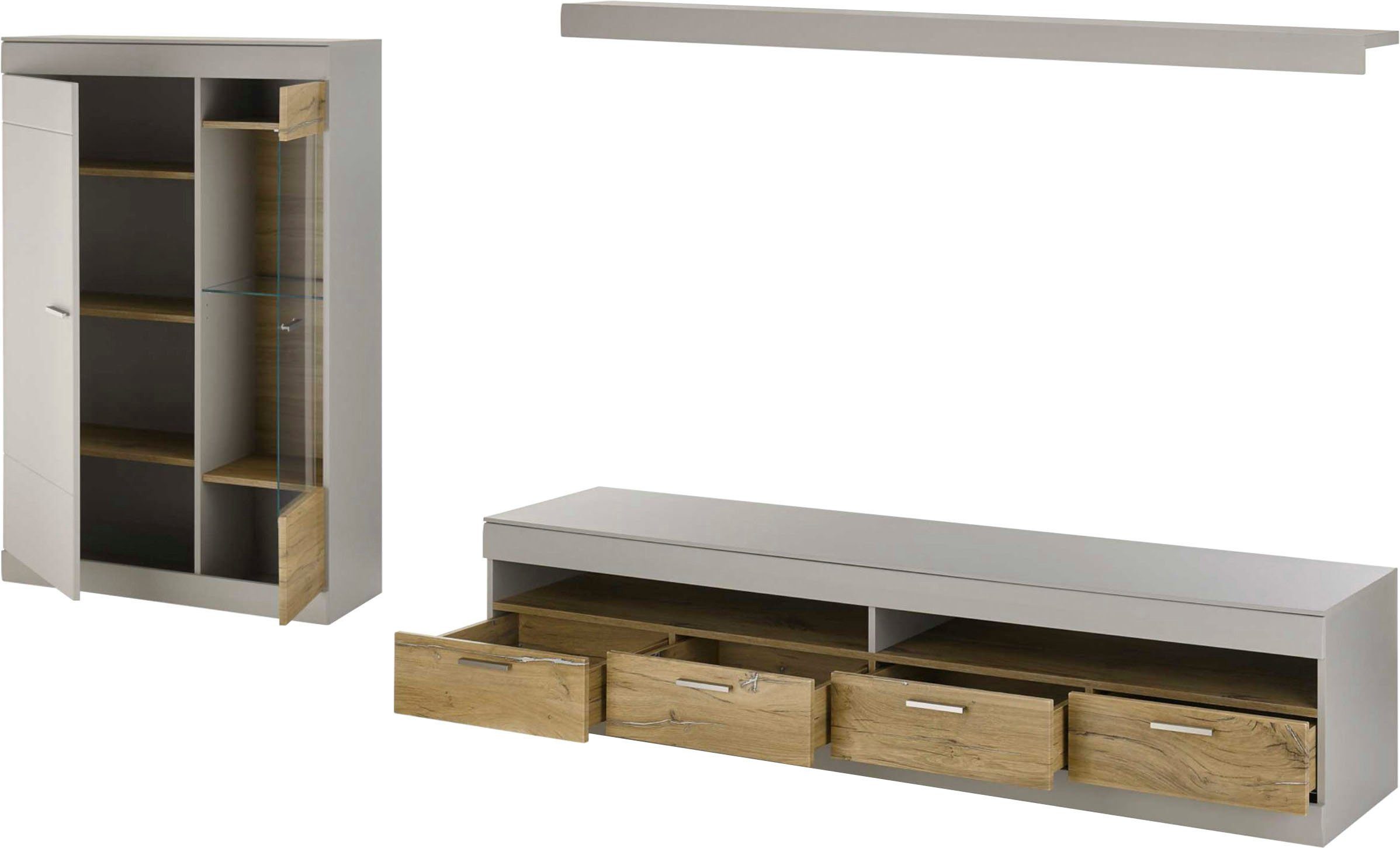 INOSIGN Wandmeubel SCARA trendy kleur met applicatie tineiken decor, met soft-closefunctie (3-delig)