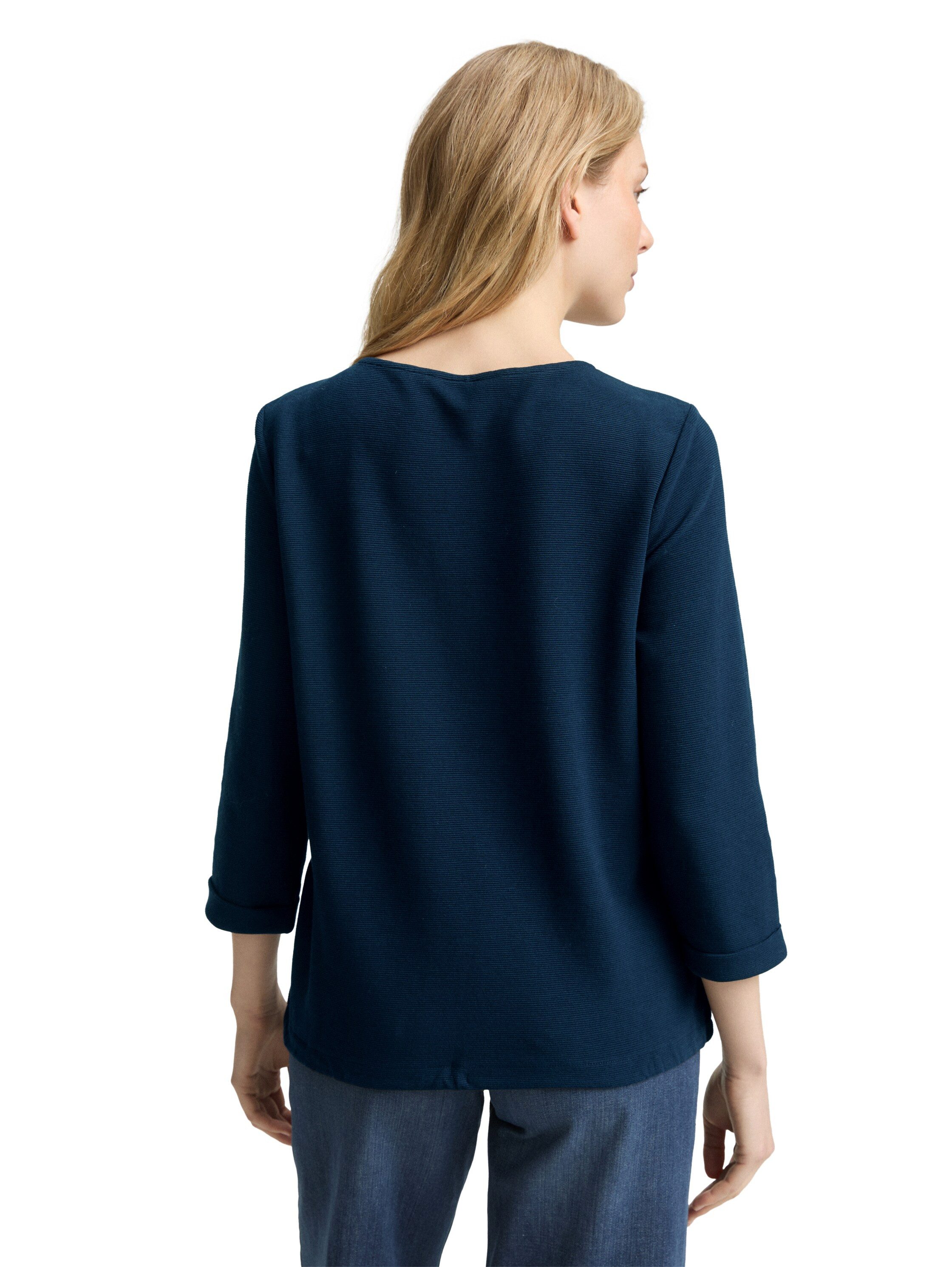 Tom Tailor Shirt met lange mouwen met knopen op de schouder