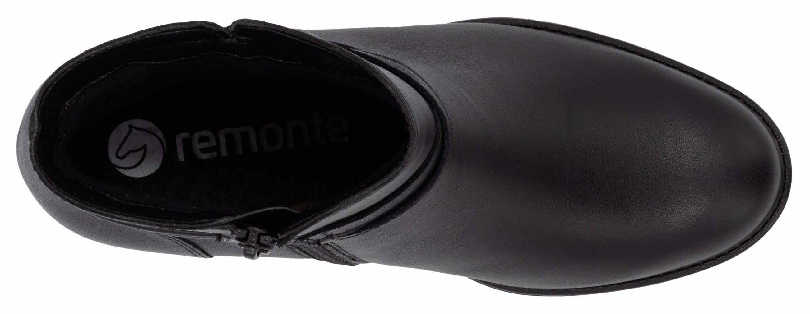 Remonte Laarsjes blokhak, herfstmode, business schoen met binnenrits