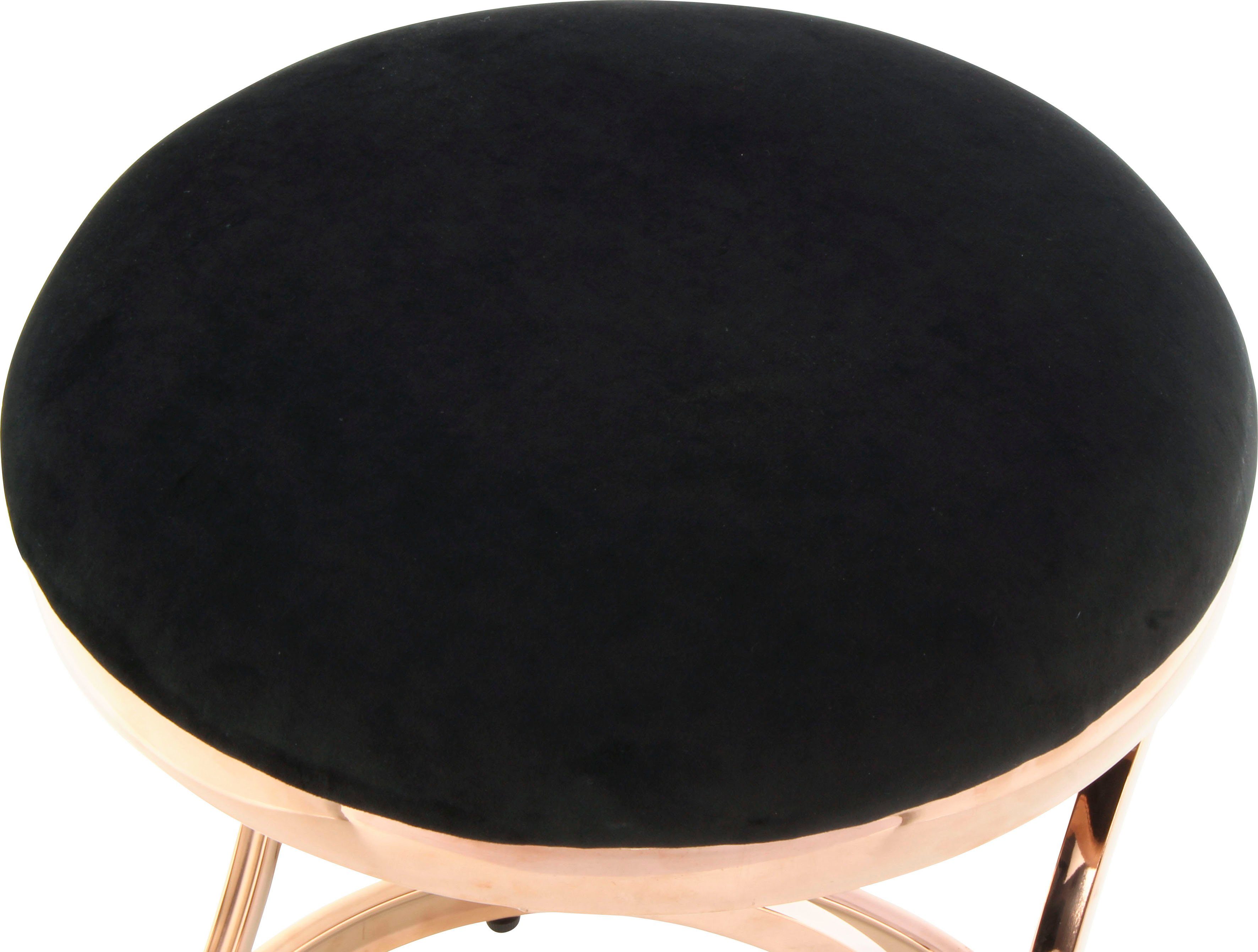 Kayoom Zithocker Kruk Weyda 325, zitpouf in elegant design, edel frame van metaal (1 stuk)