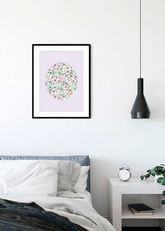Komar Wanddecoratie Shelly Patterns Lavender Wanddecoratie - zonder lijst (1 stuk)