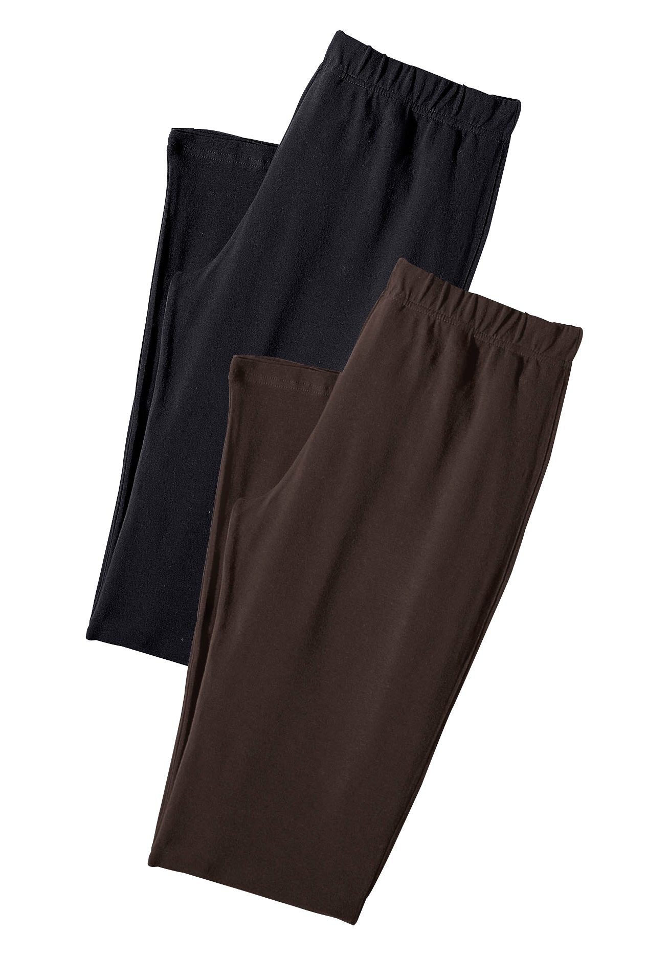 vivance active Legging met rubberen tailleband, loungewear (2-delig, Set van 2)