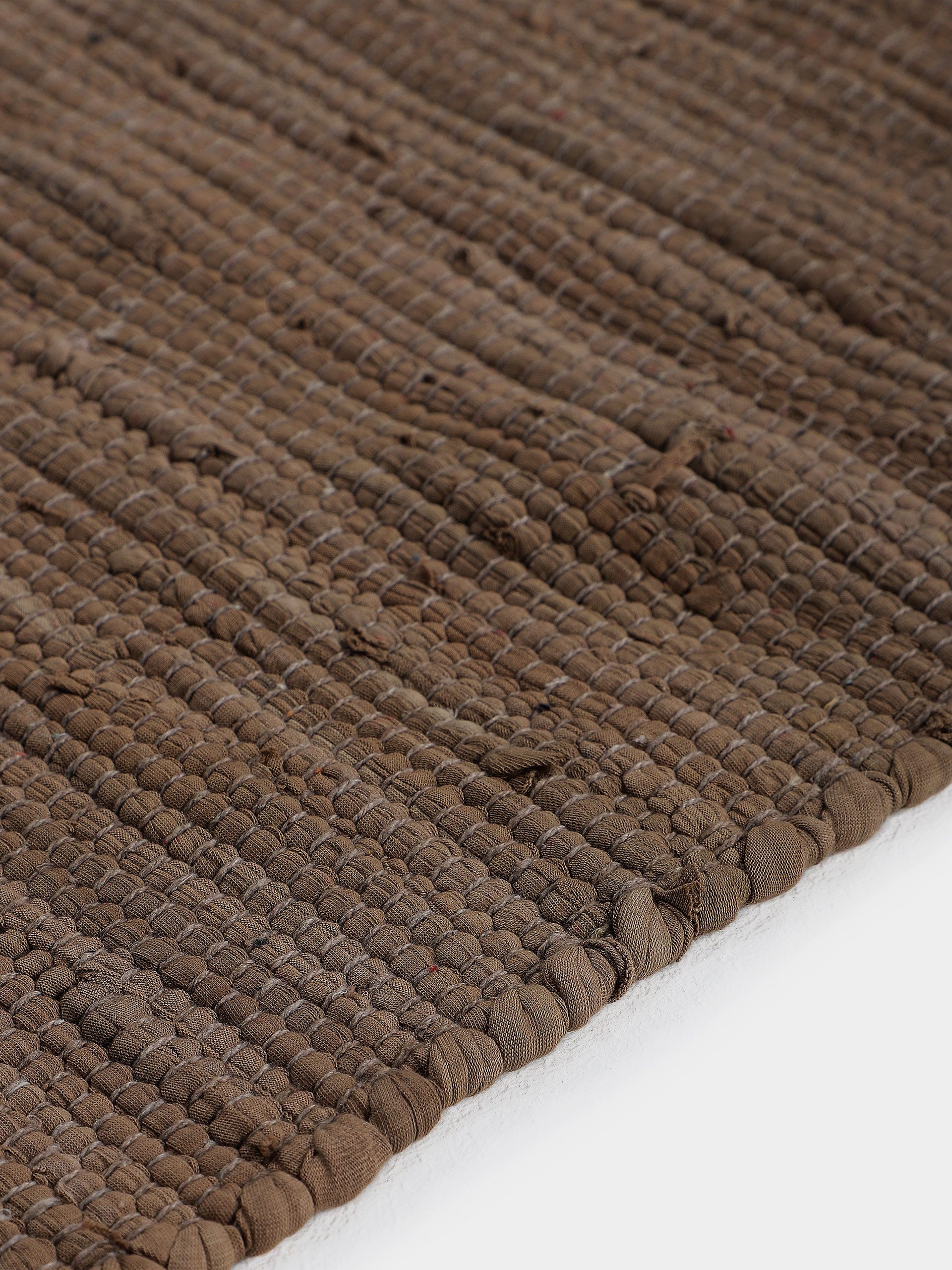 carpetfine Vloerkleed Kelim Chindi uni Tweezijdig te gebruiken kleed, puur katoen, met de hand geweven, unikleuren, met franje