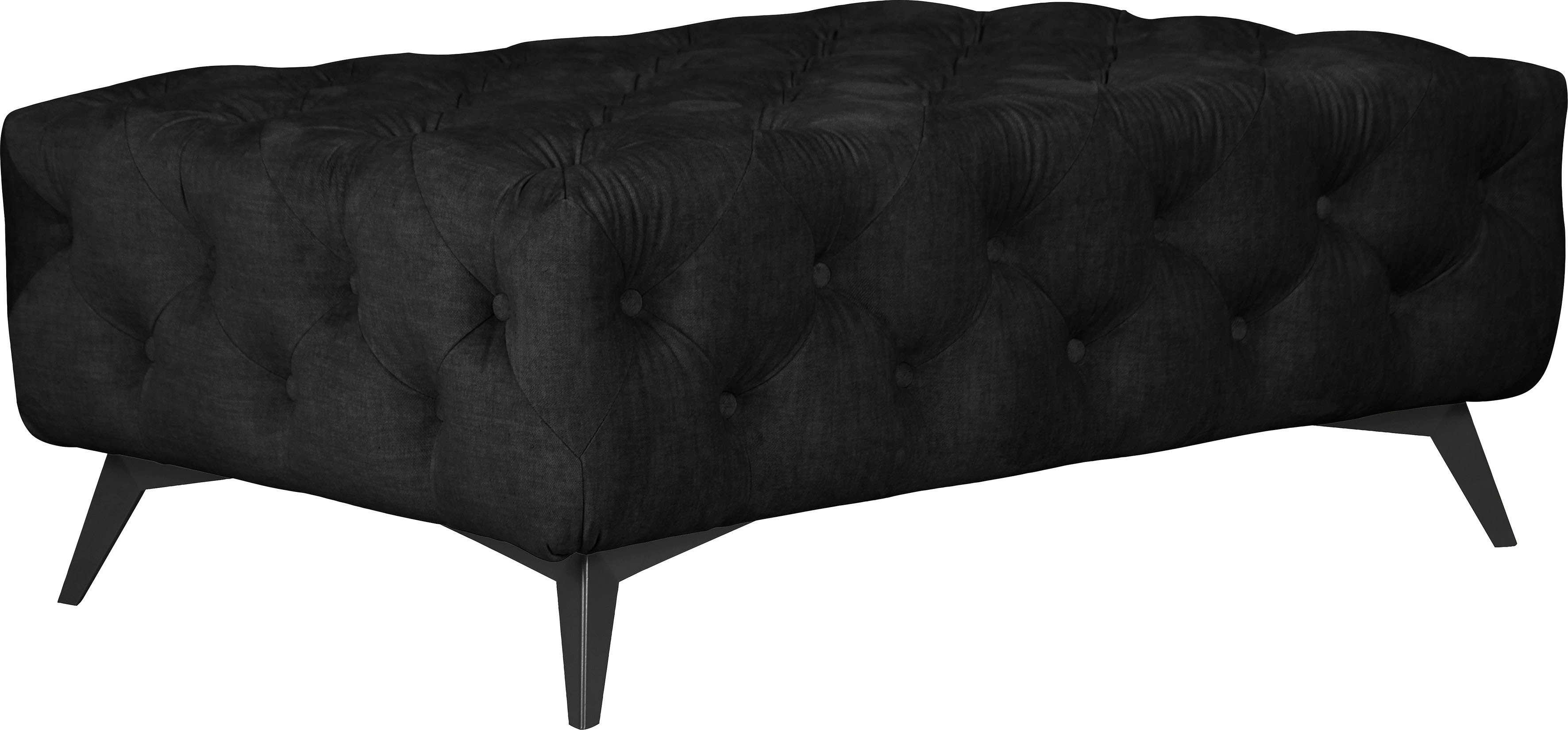 Leonique Hocker Glynis luxueuze capitonnage, moderne chesterfield look, kleur van de poten ter keuze