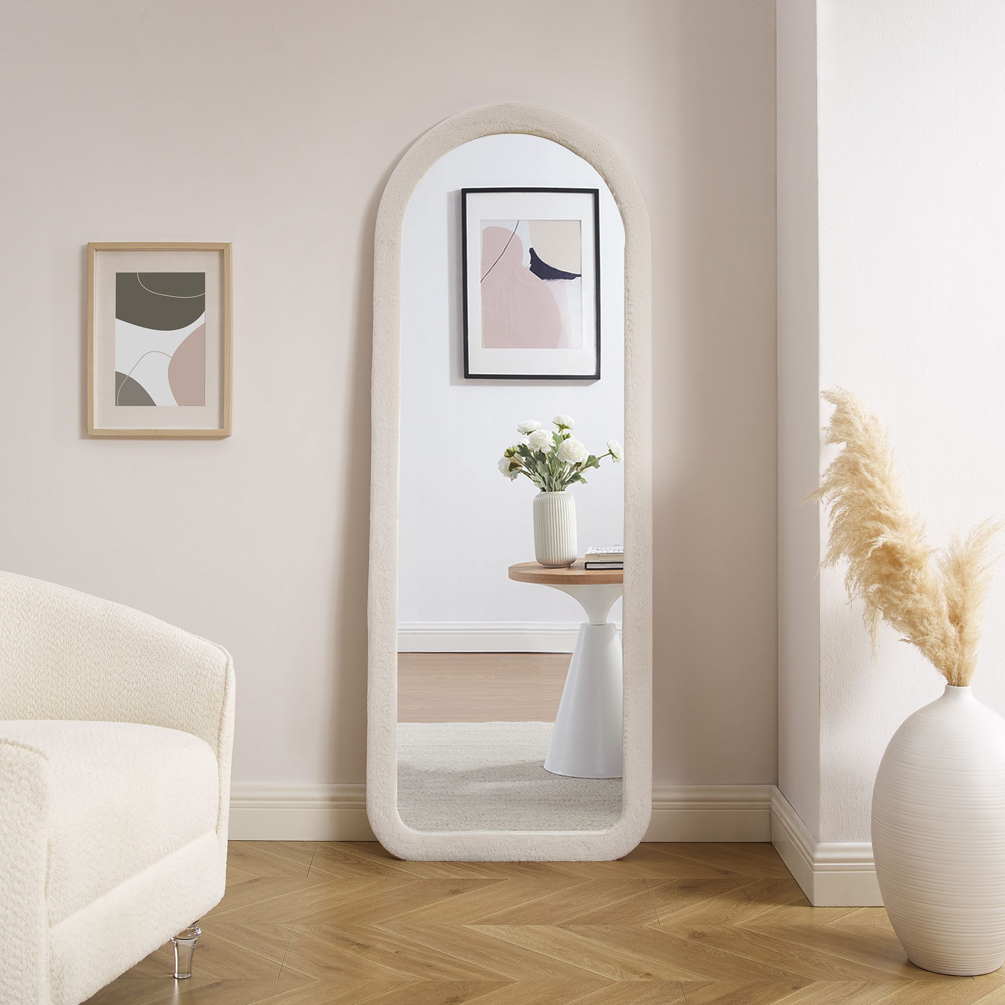 SalesFever Staande spiegel Bristol spiegel, hoogte 160 cm (1 stuk) garderobe spiegels beige
