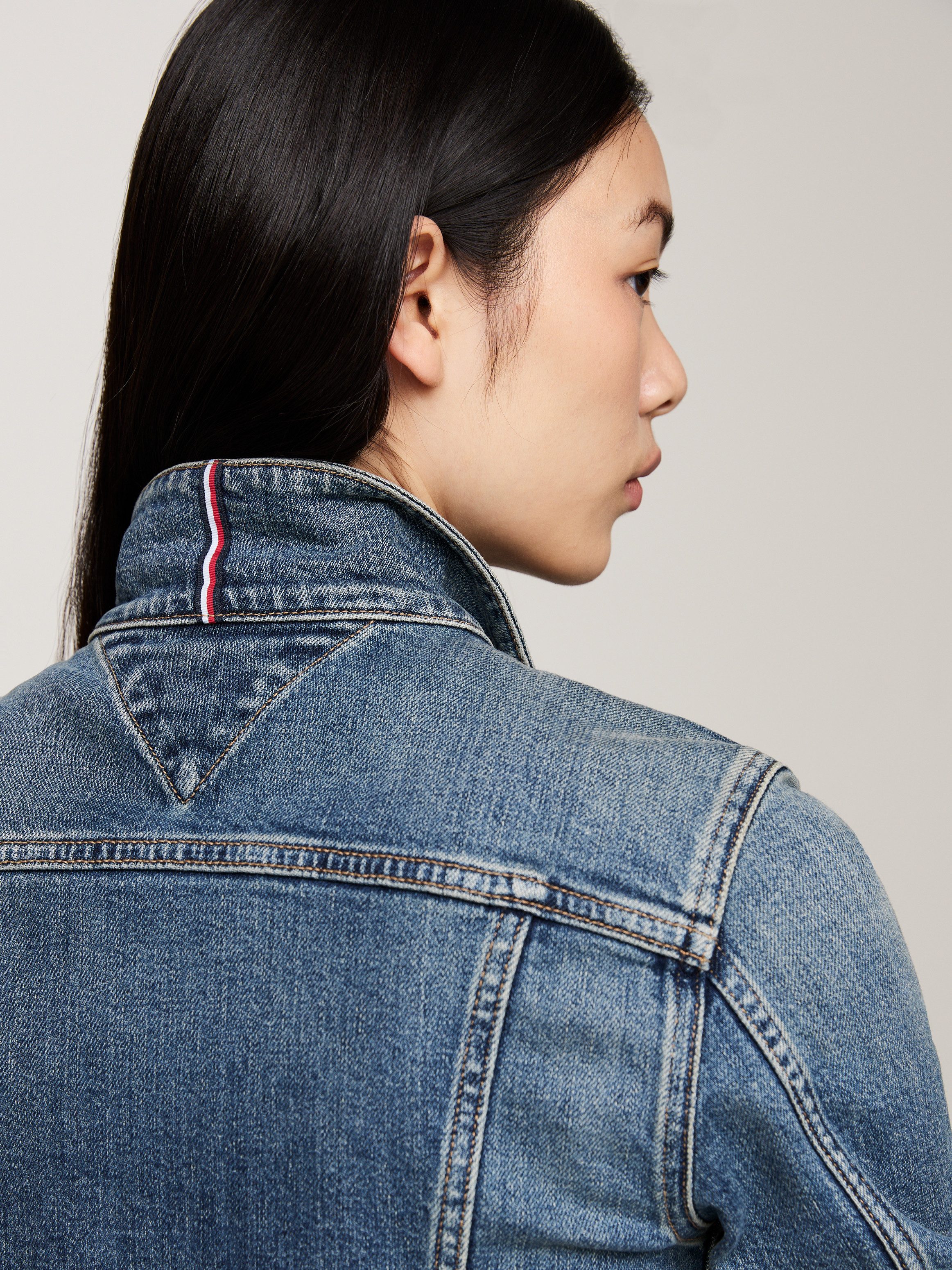 Tommy Hilfiger Jeansjack met geborduurd logo