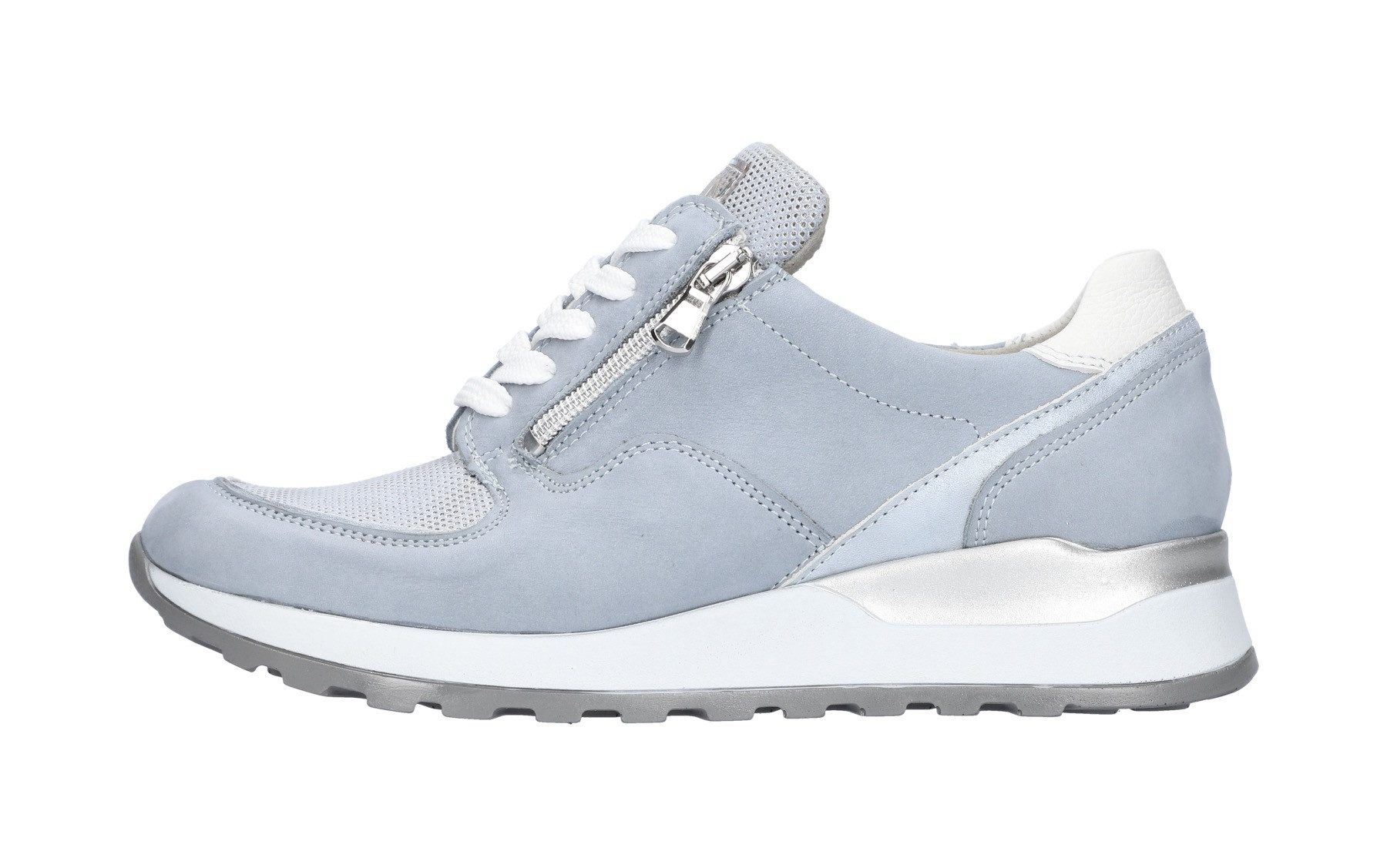 Waldläufer Sneakers met sleehak Hiroko , veterschoenen, vrijetijdsschoen, lage schoen, contrasterende afwerking, breedte h