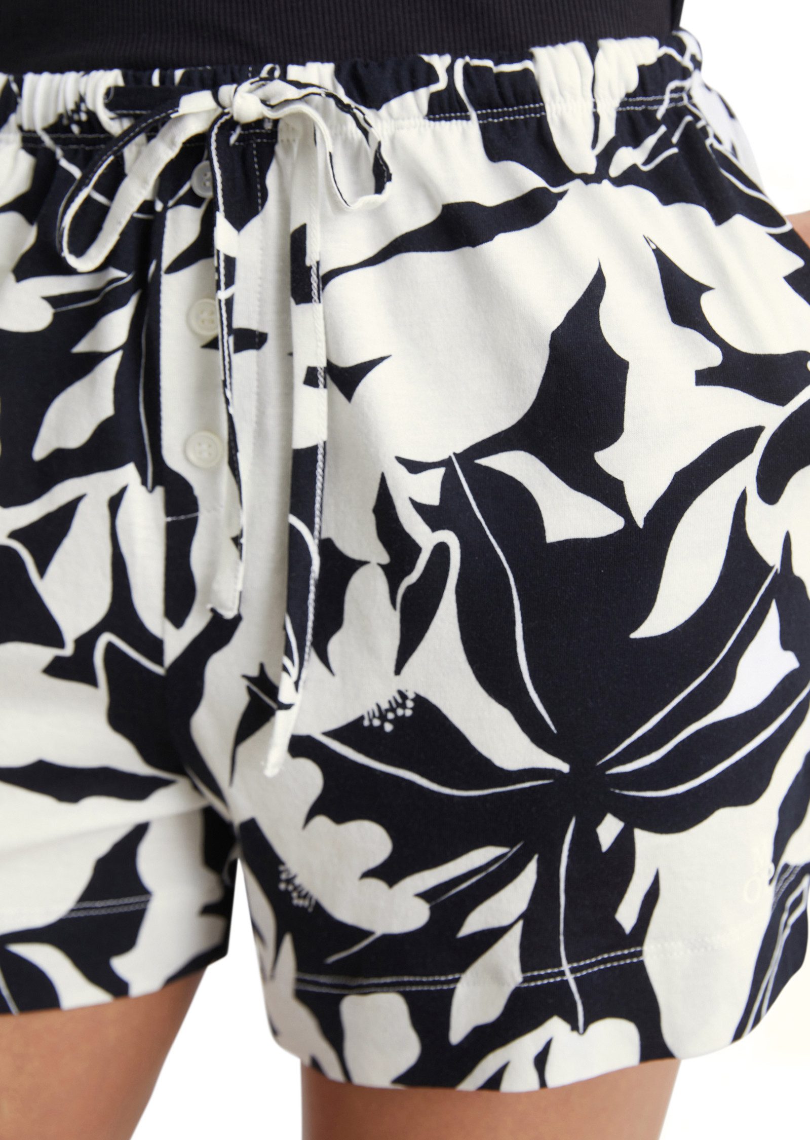 Marc O'Polo Short Mix & Match Cotton Modal Jersey Met allover print, in losse regular fit