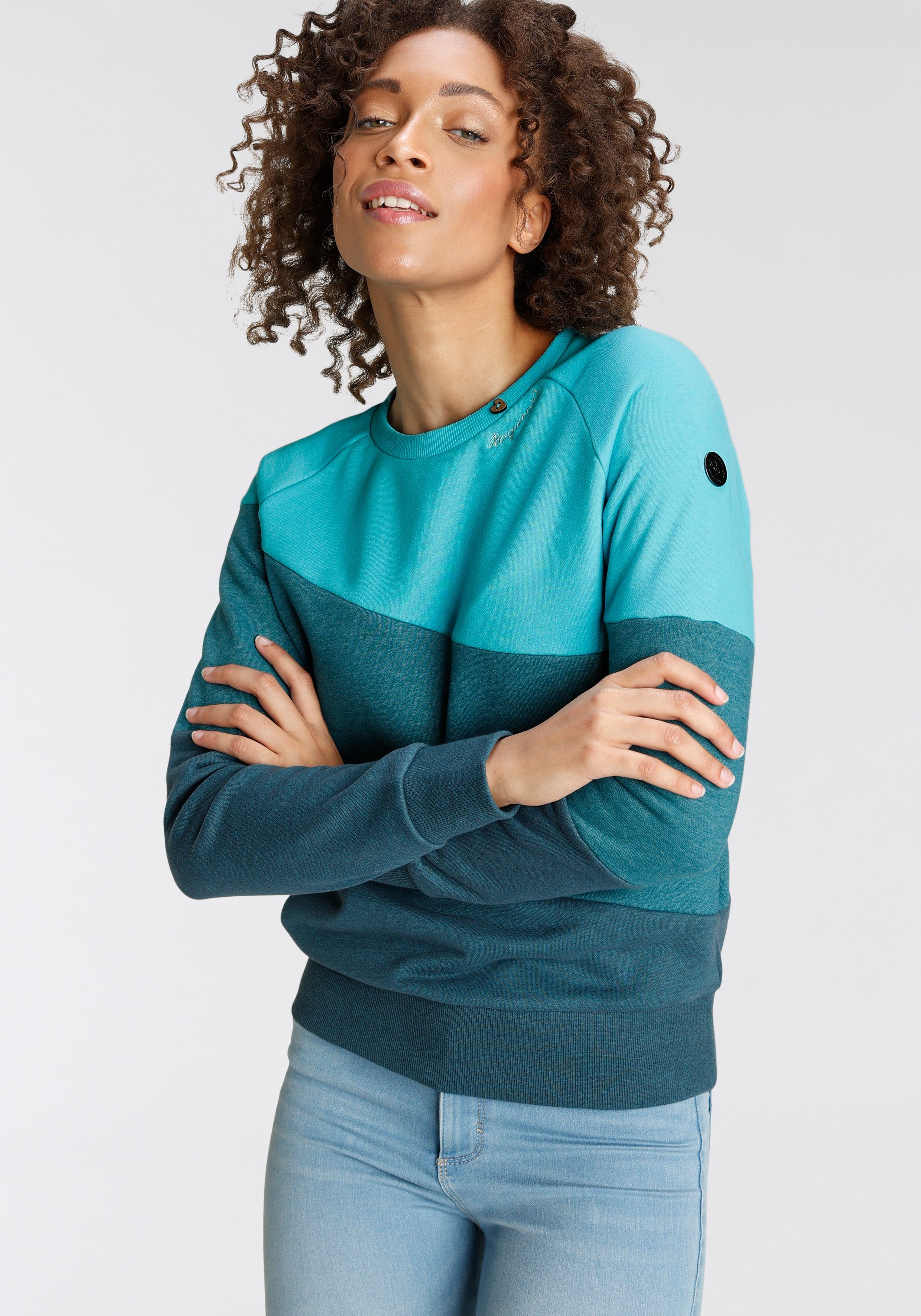 Ragwear Sweater JOHANKA BLOCK Ronde hals met color blocking design