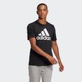 adidas performance t-shirt essentials big logo zwart