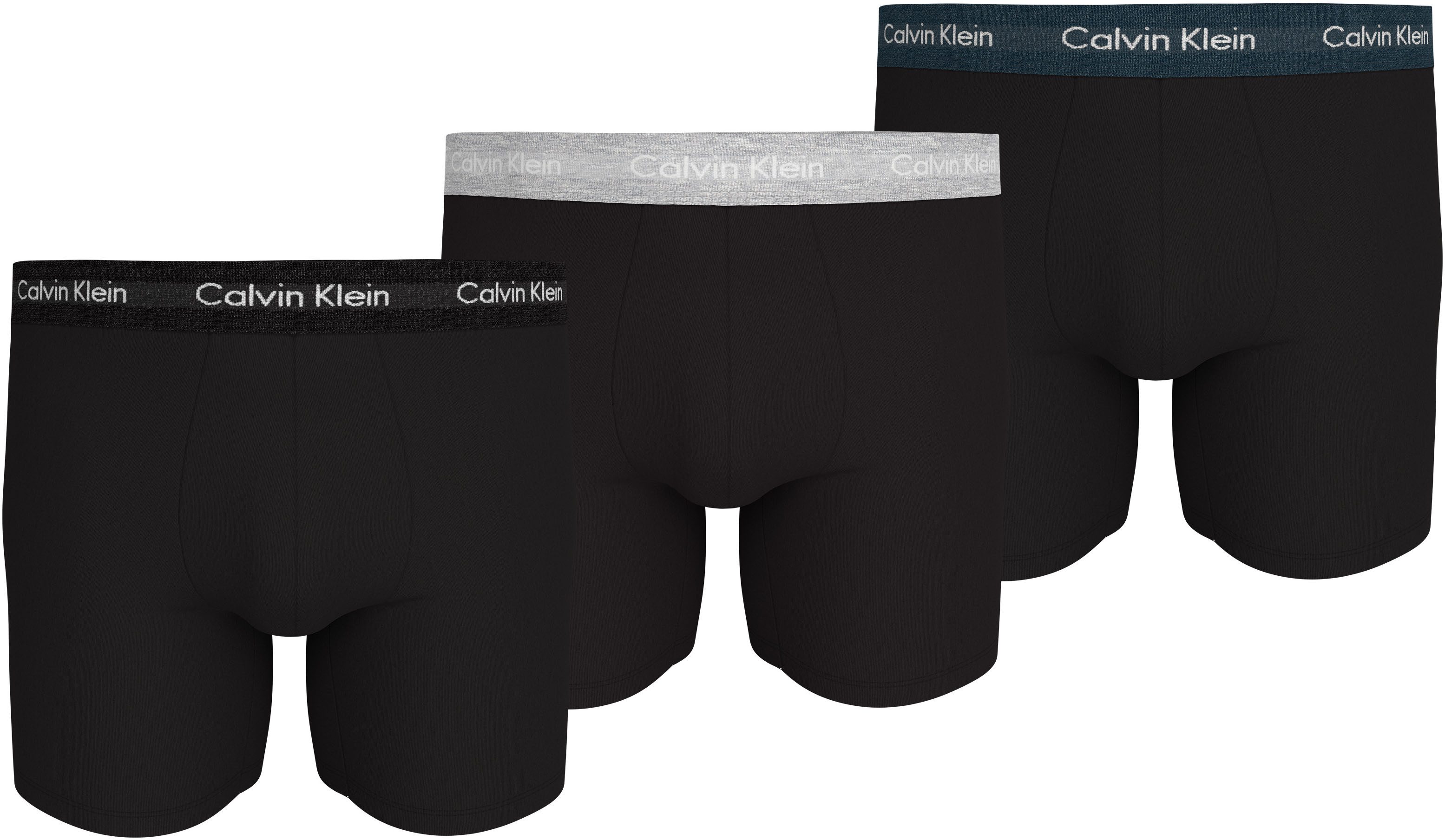 Calvin Klein Boxershort met langere pijpen (3 stuks) heren boxershorts maat M (50) zwart