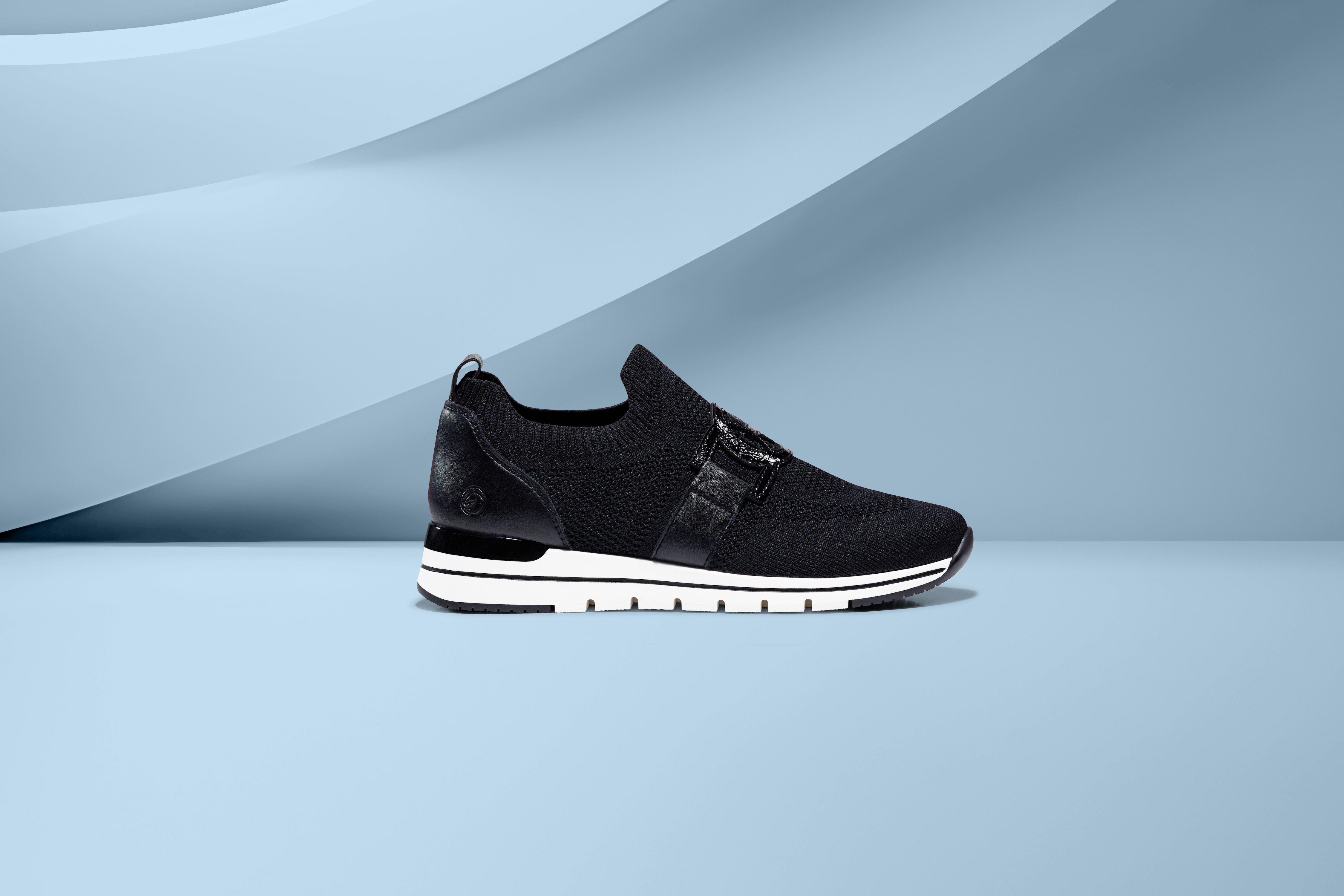 Remonte Slip-on sneakers , vrijetijdsschoen, lage schoen, slipper met elastische band aan de schacht