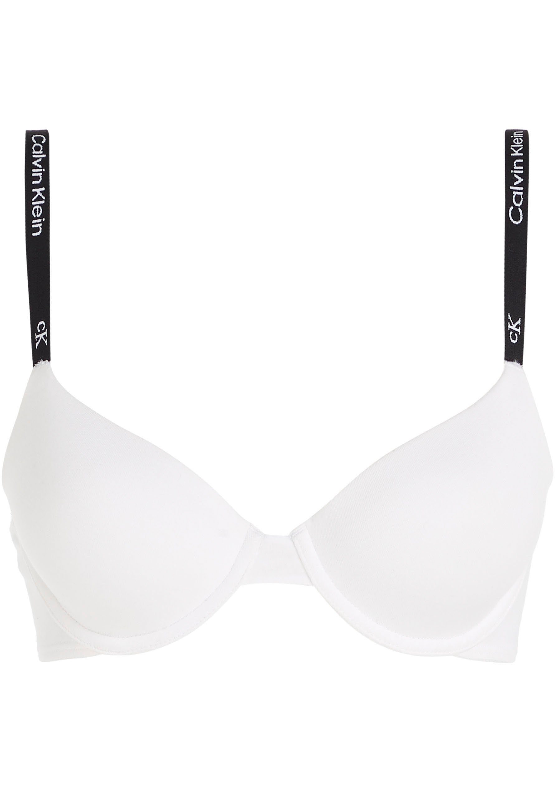 Calvin Klein Beugel-bh LIGHTLY LINED DEMI met logoprint op de bandjes