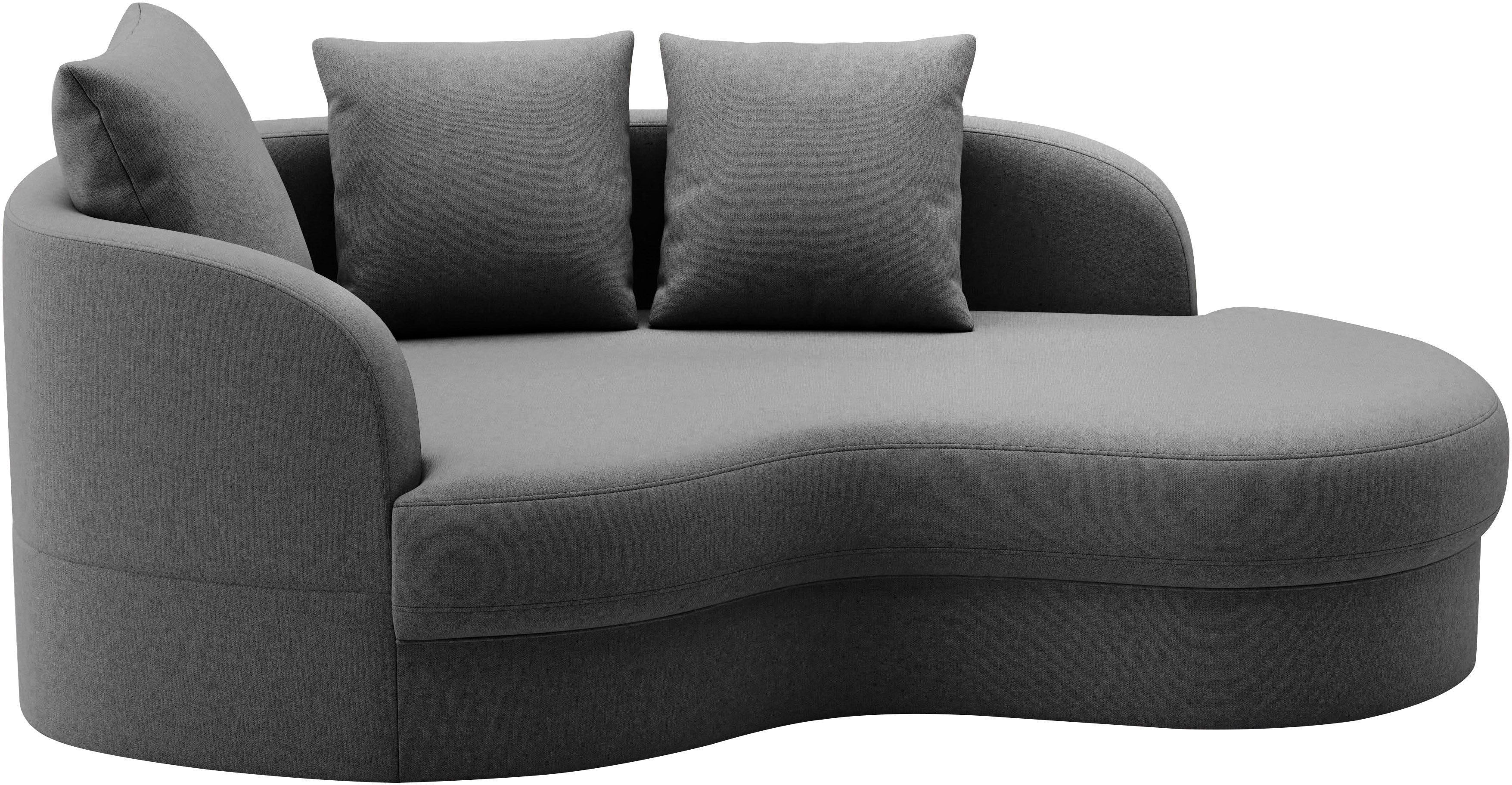 sit&more Récamier Samba moderne organische vorm, inclusief 3 losse rugkussens