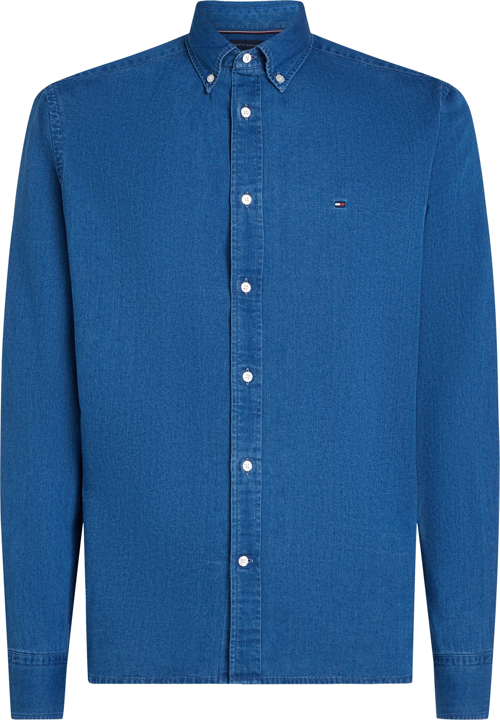 Tommy Hilfiger Jeans overhemd BT-CHAMBRAY SHIRT-B in grote maten, met logostiksel