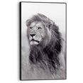 reinders! wanddecoratie ingelijste print leeuw op de savanne koning - jungle - roofdier - krachtig (1 stuk) zwart