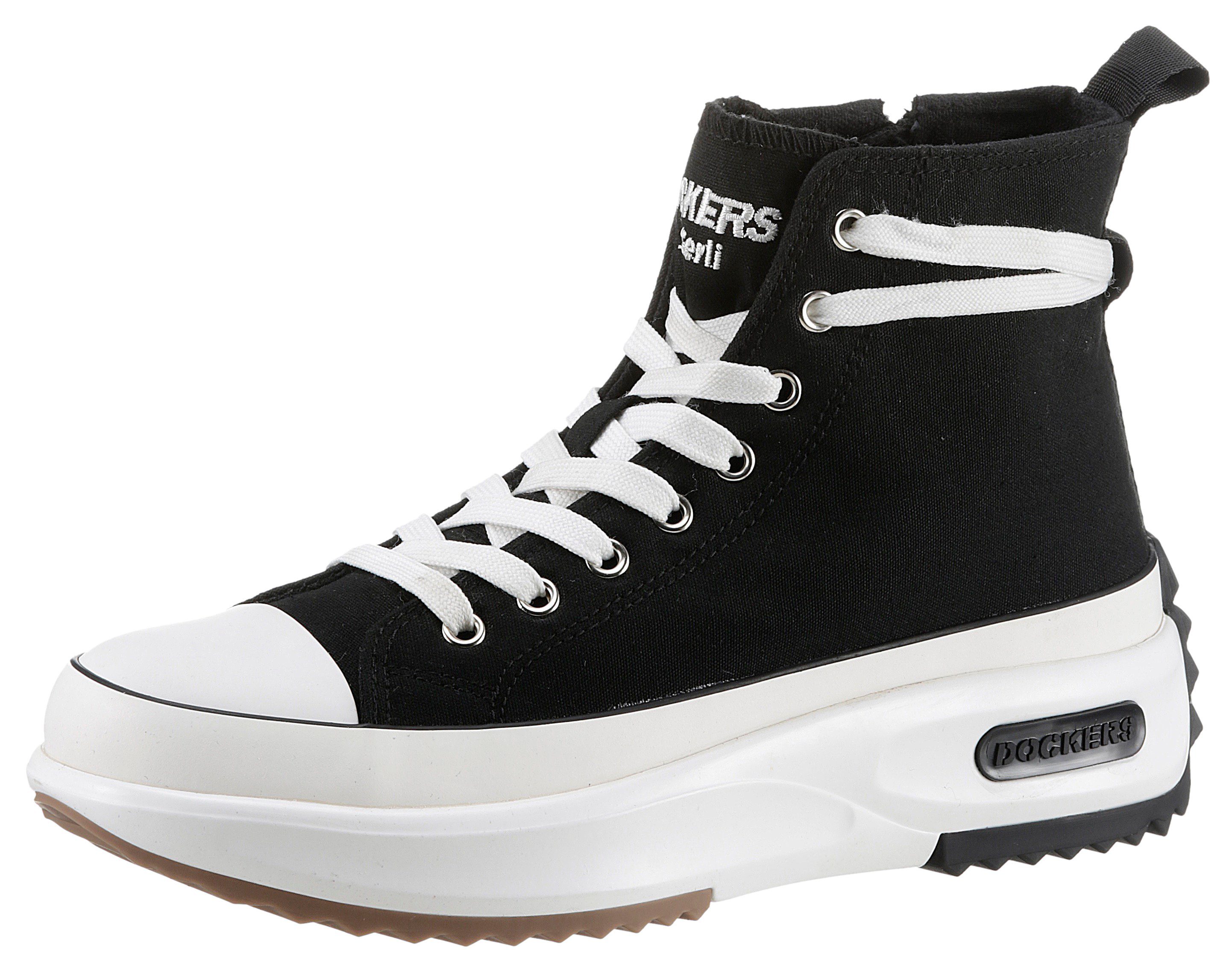 Dockers by Gerli Sneakers high top sneakers, vrijetijdsschoen, veterschoenen met plateauzool