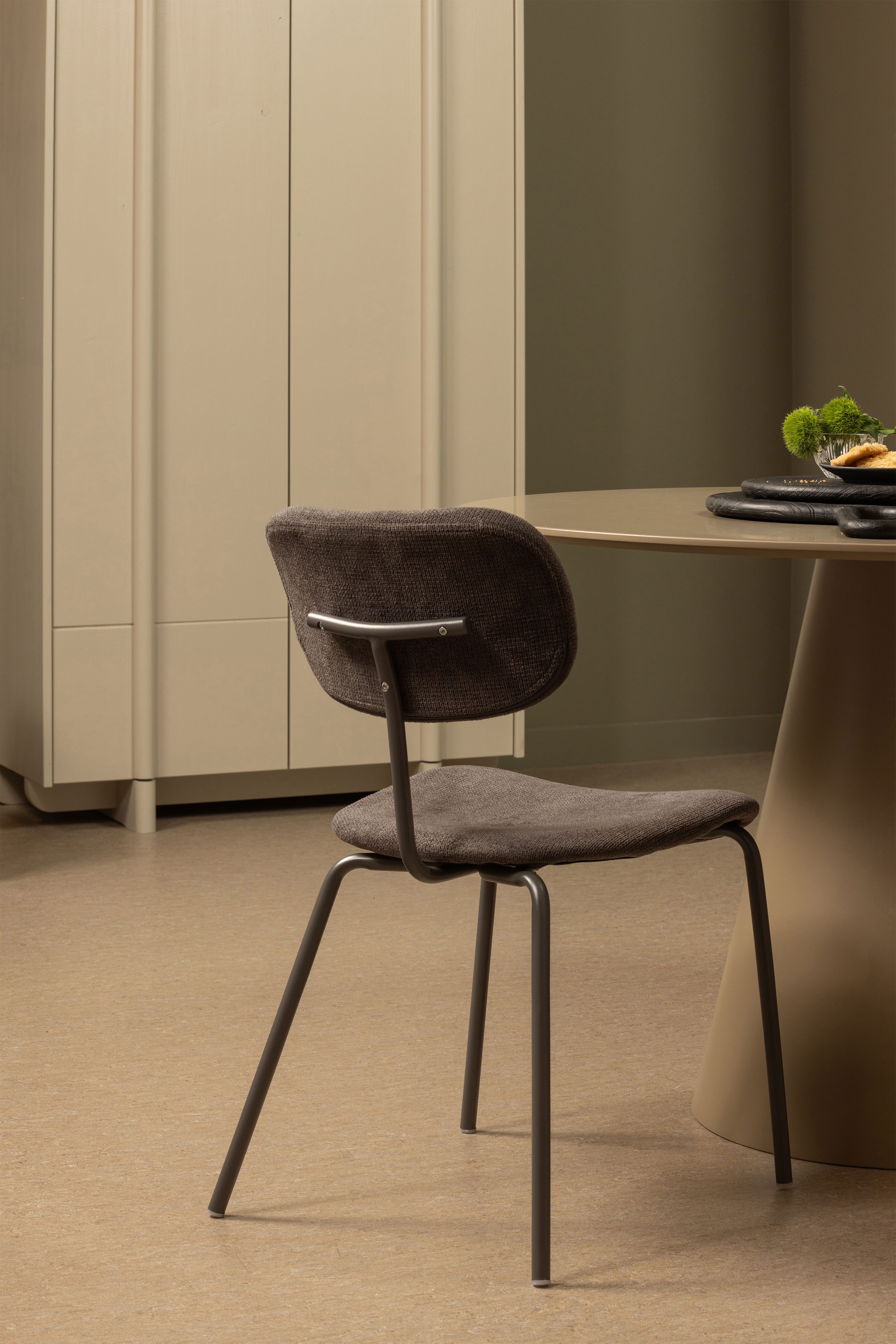 WOOOD Eetkamerstoel Link slank ontwerp, gepolsterd, hoogte 93 cm x breedte 79 cm (set, 2 stuks)