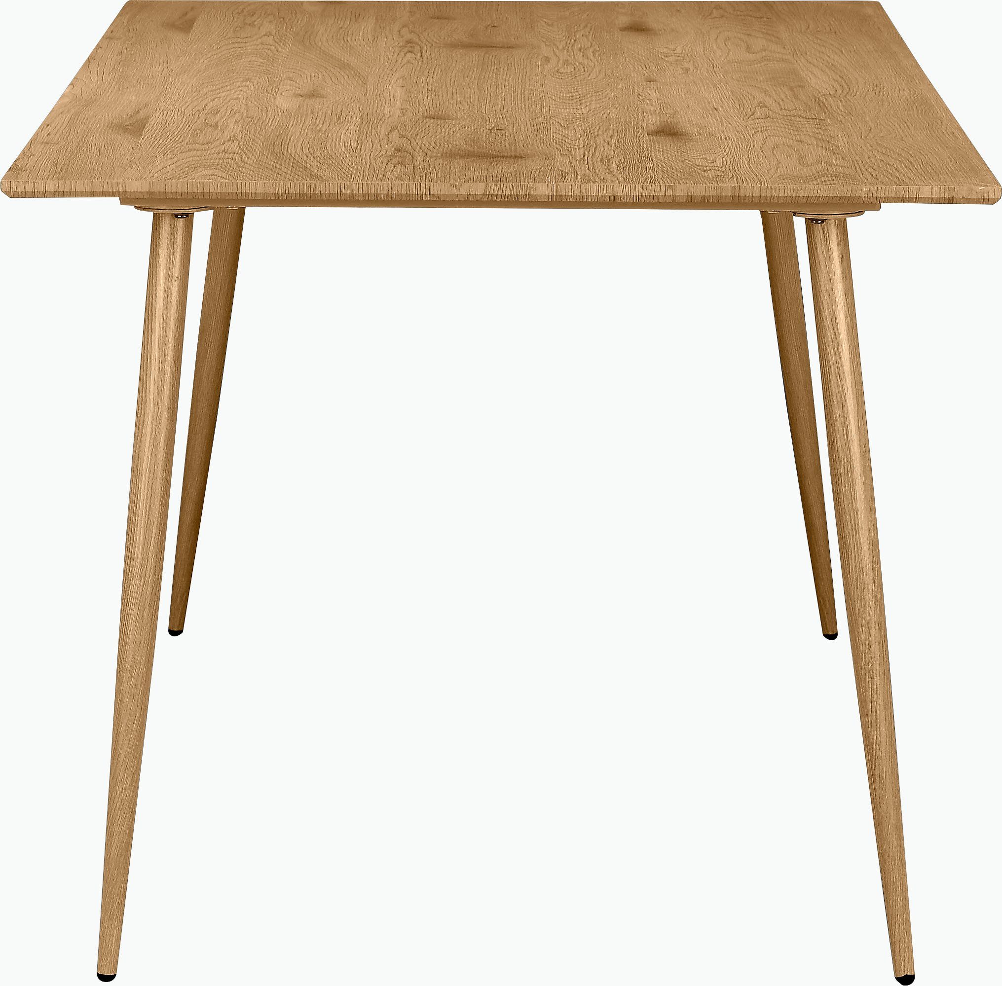 Leonique Eethoek Eadwine, TOPSELLER! Tafel plus 4 stoelen, zitgroep bestaande uit eettafel 160 cm en 4 eetkamerstoelen, gestoffeerde stoelen (set, 5-delig)
