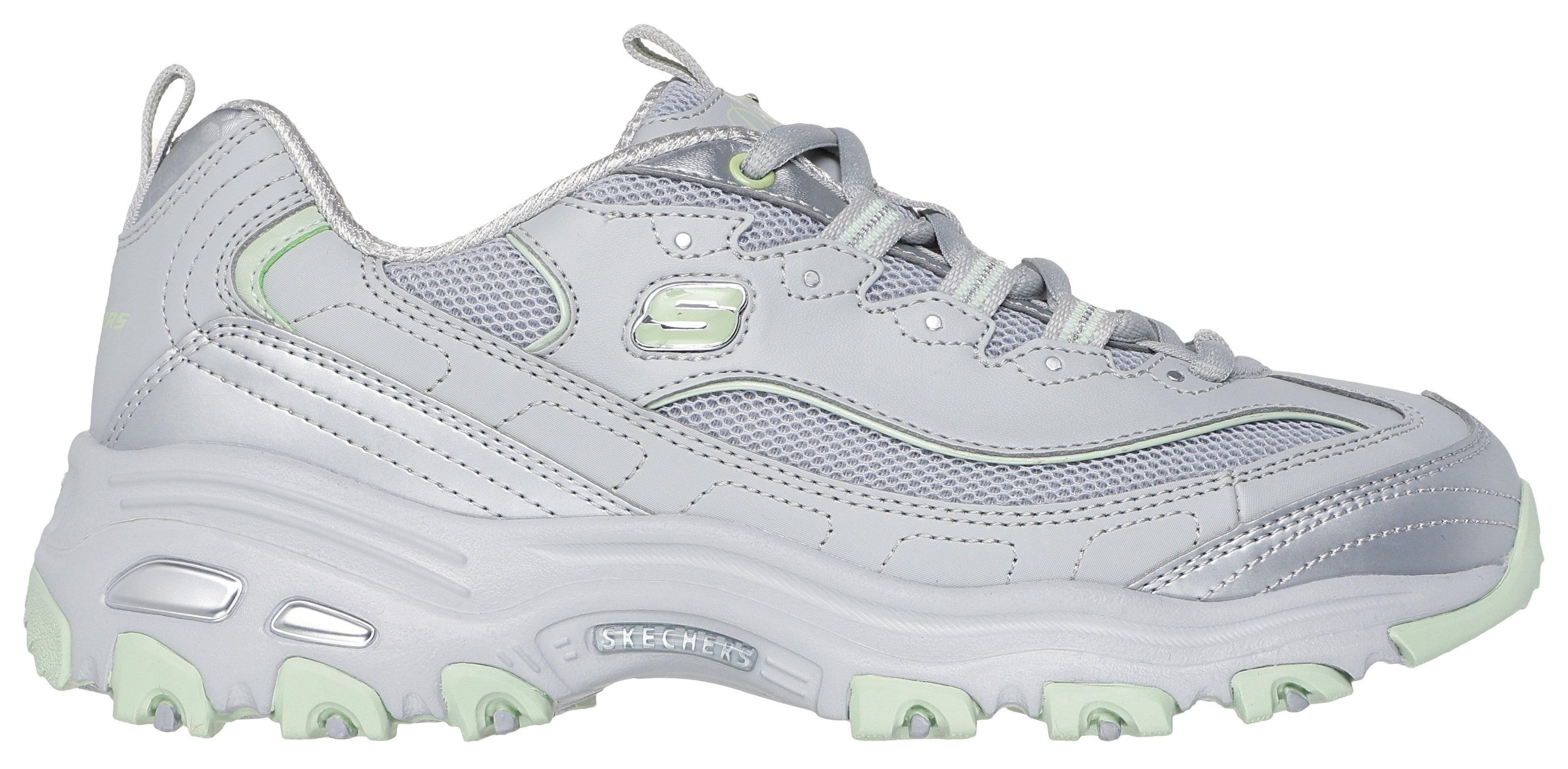 Skechers Sneakers D'LITES-CHROMATIC , plateausneaker, veterschoen met metallic accenten