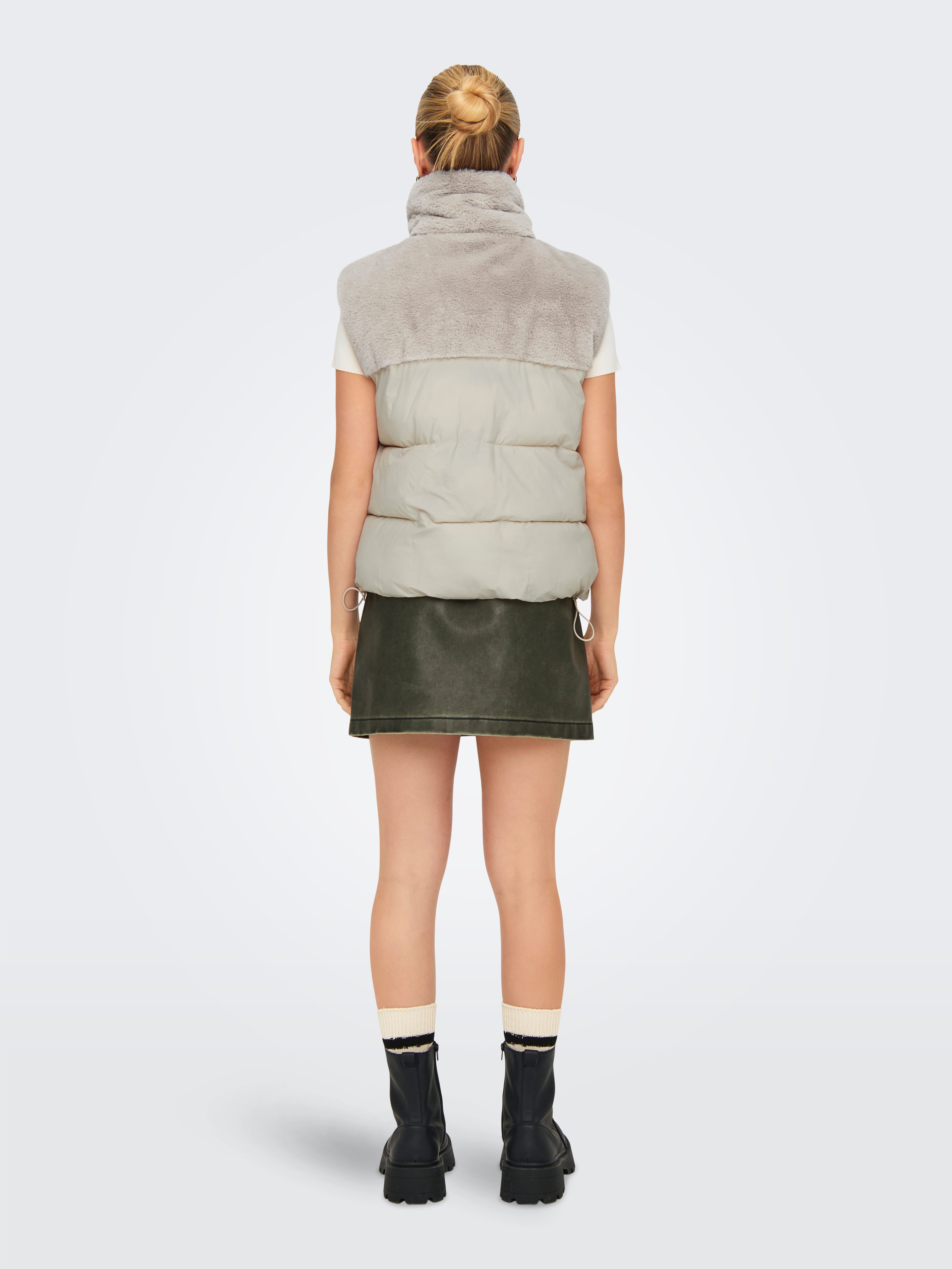 Only Bodywarmer ONLWANJA FUR PUFFER MIX WAISTCOAT CC OTW