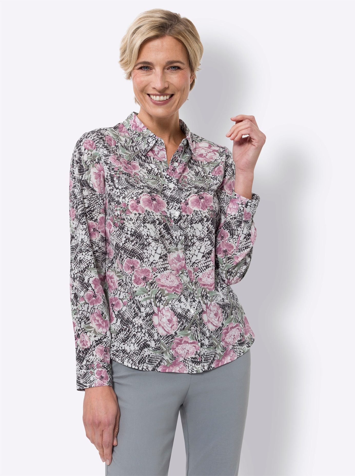Classic Basics Gedessineerde blouse