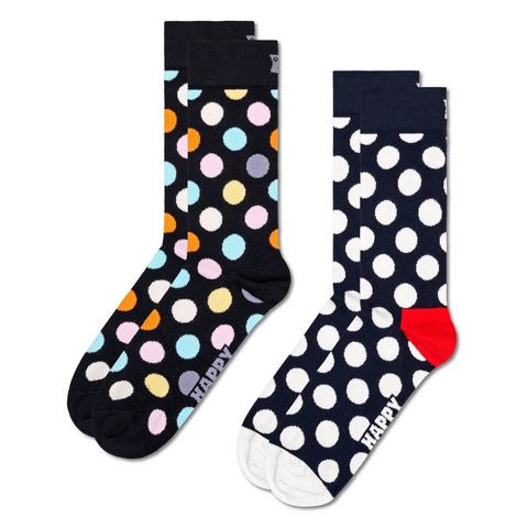NU 20% KORTING: Happy Socks Sokken 2-Pack Classic Big Dot Socks All-over met stippen (set, 2 paar)
