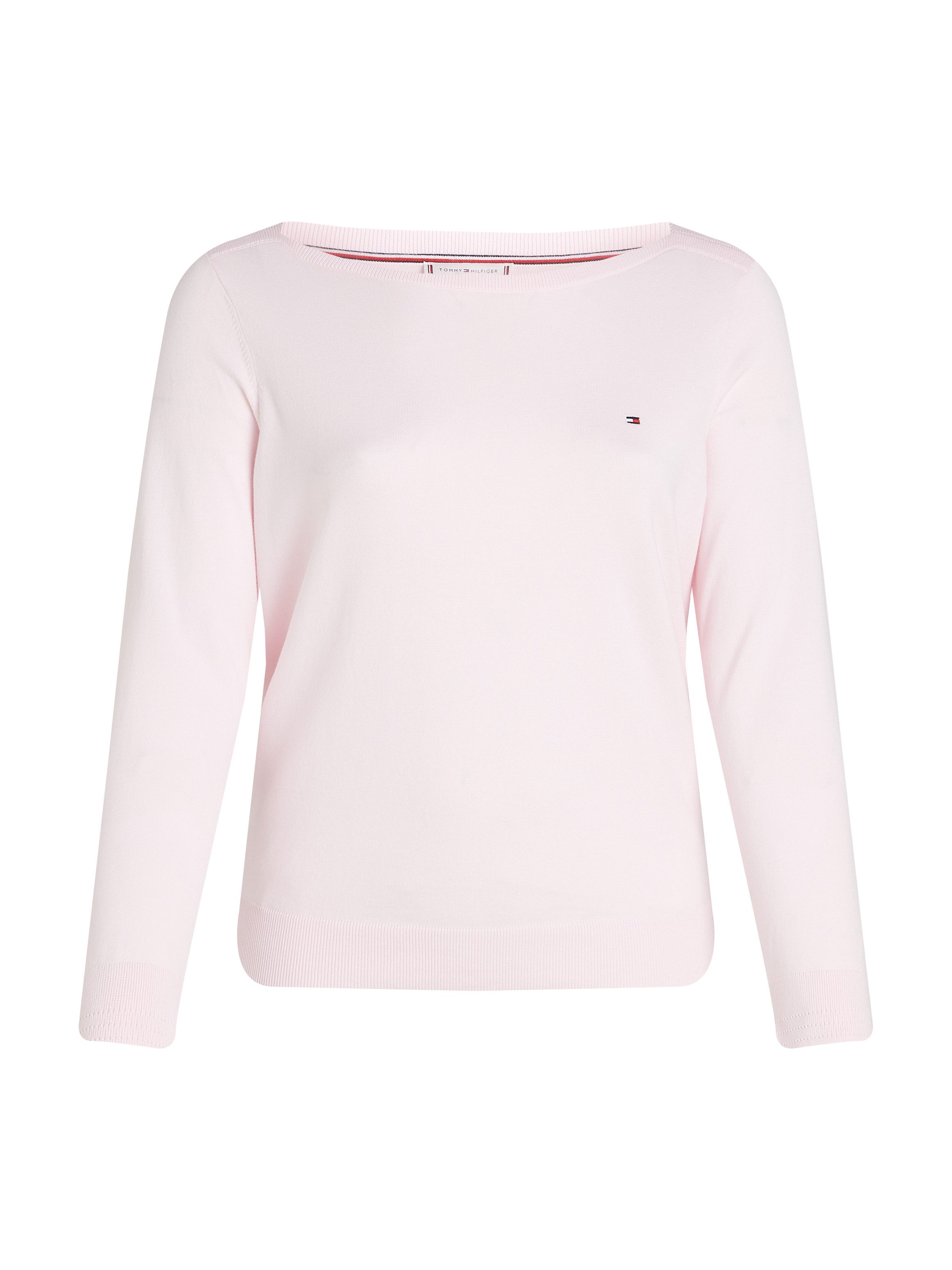 Tommy Hilfiger Curve Gebreide trui CRV CO JERSEY STITCH LS B-NK SWT