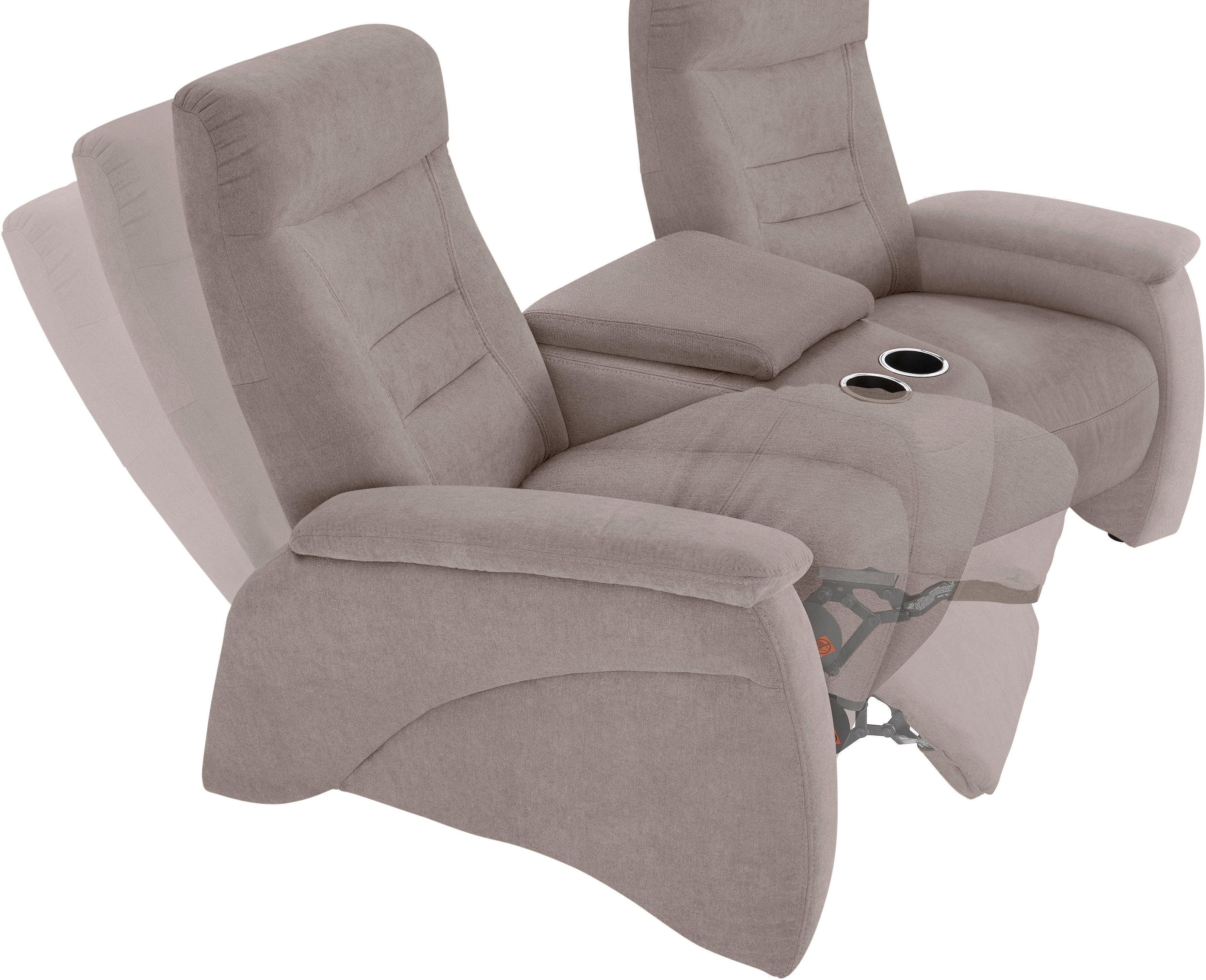exxpo - sofa fashion 2,5-zitsbank Ascoli, bioscoopsofa met hoog zitcomfort, comfortabele armleuningen incl. relaxfunctie, met opbergruimte en opbergruimte, hoge rugleuning