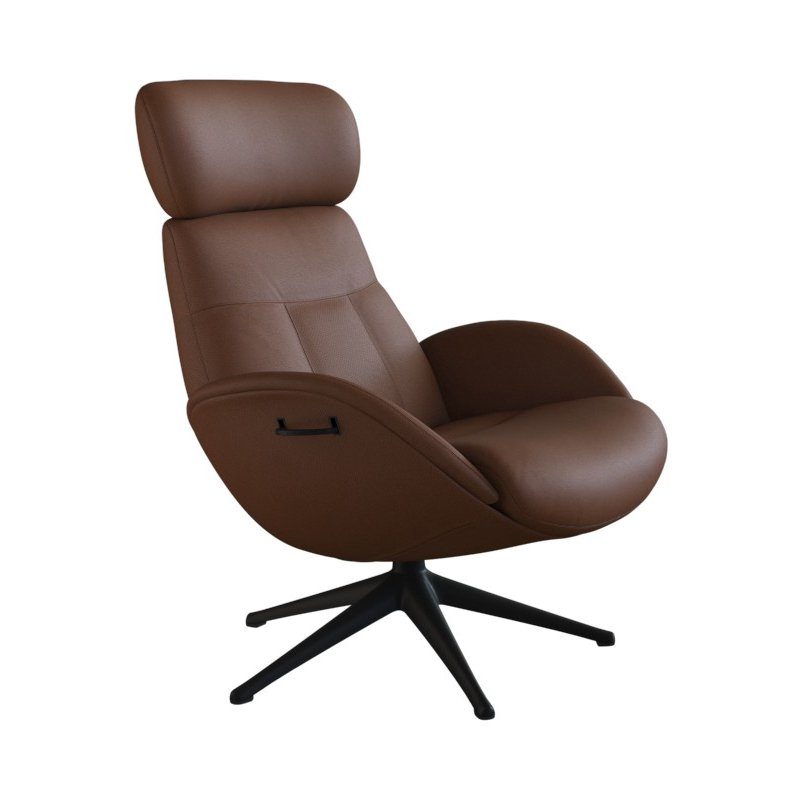FLEXLUX Relaxfauteuil Elegant, relaxfauteuil, verstelbare rugleuning en hoofdsteun Eersteklas comfort, rug- en hoofdsteunverstelling, draaibaar, zwarte voet