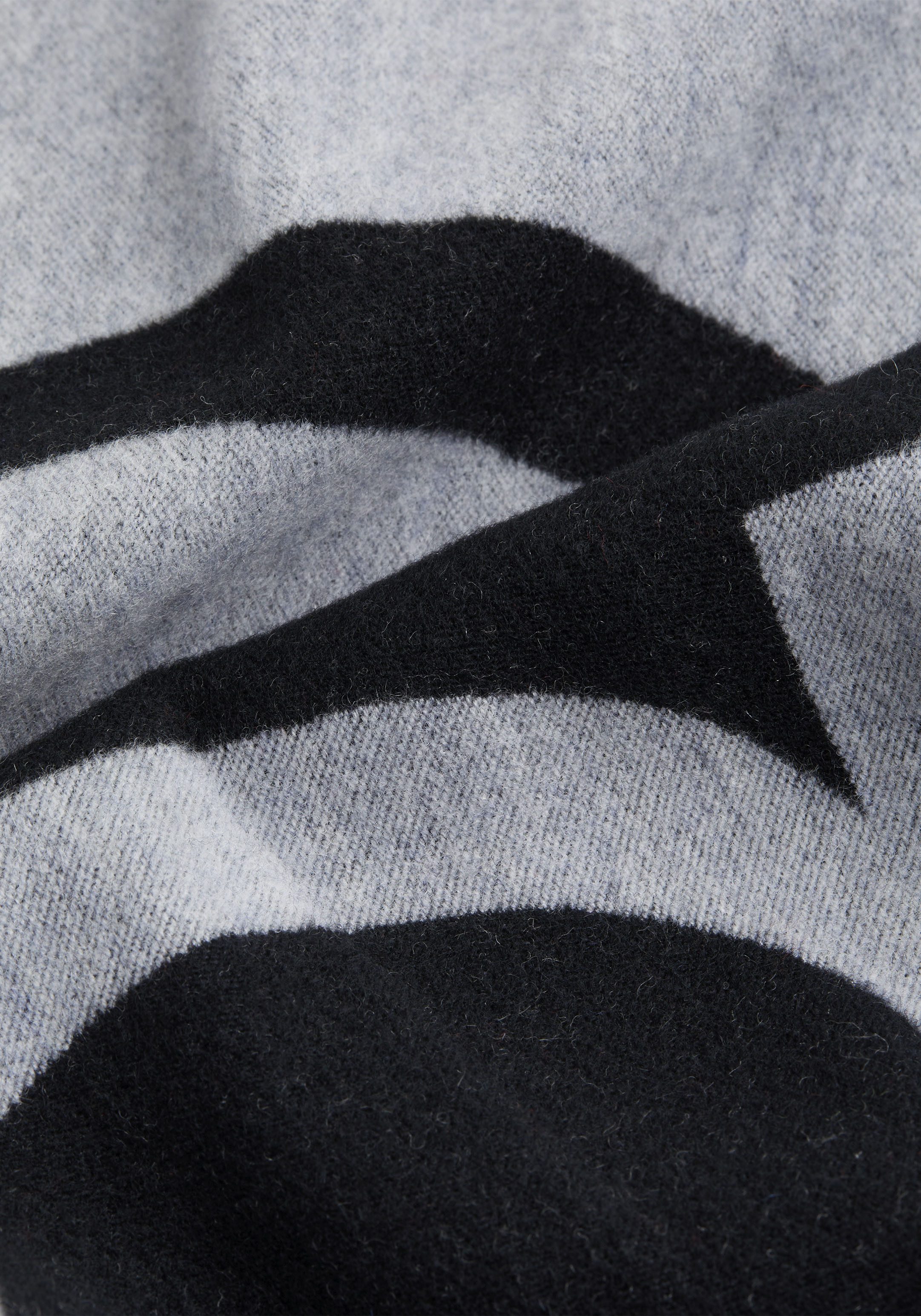 Calvin Klein Modieuze sjaal FRINGES 2-TONES WOOL BLEND SCARF