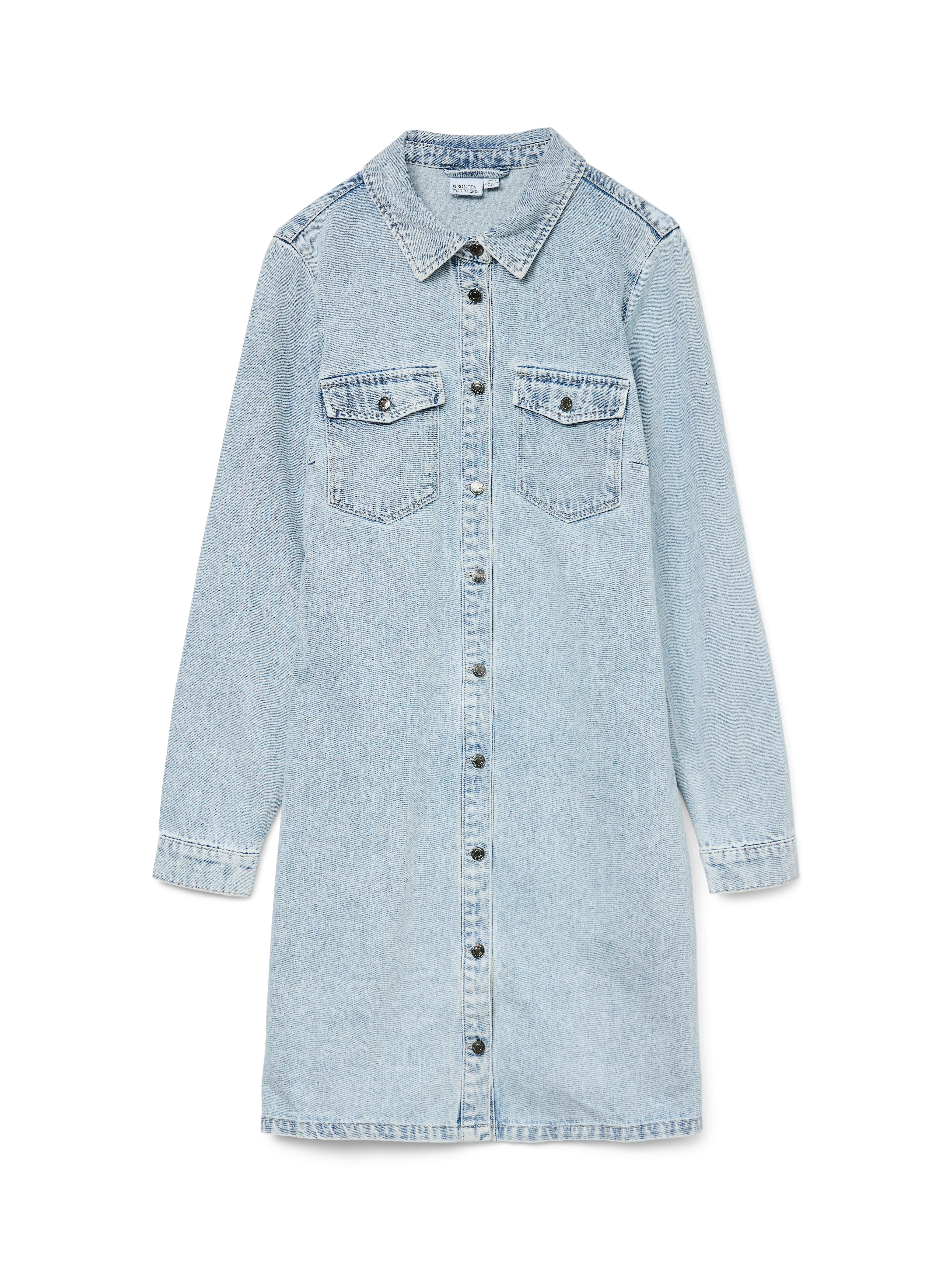 Vero Moda Jeans jurk VMJENNIE LS SHORT DENIM DRESS GA NOOS