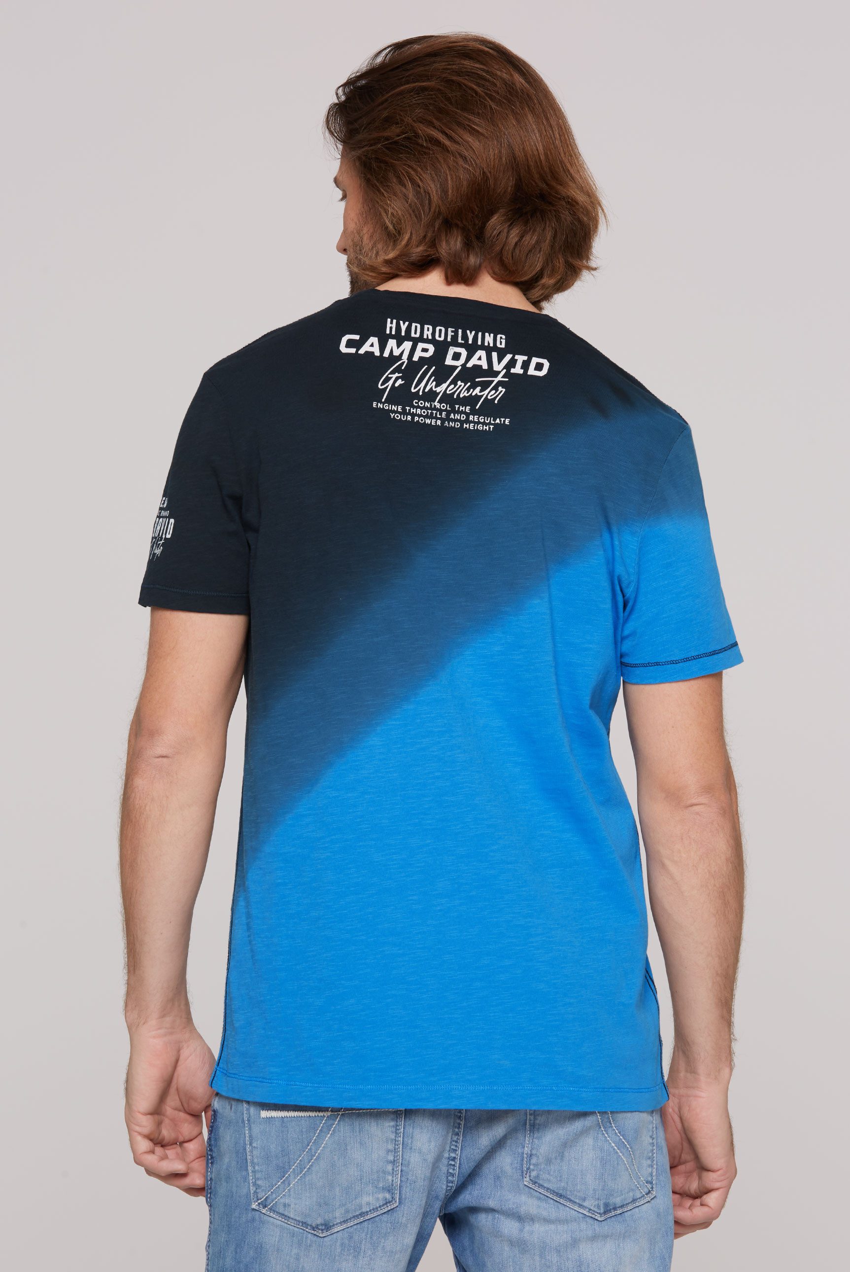 CAMP DAVID T-shirt met logo kunstwerk