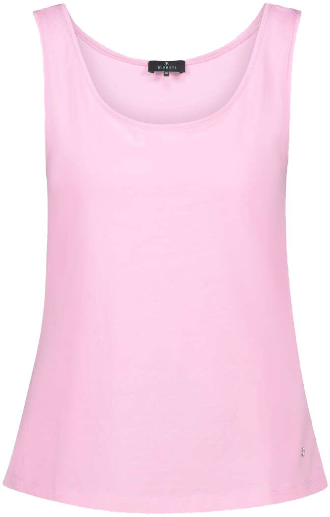 Monari Tanktop Met diepe ronde hals