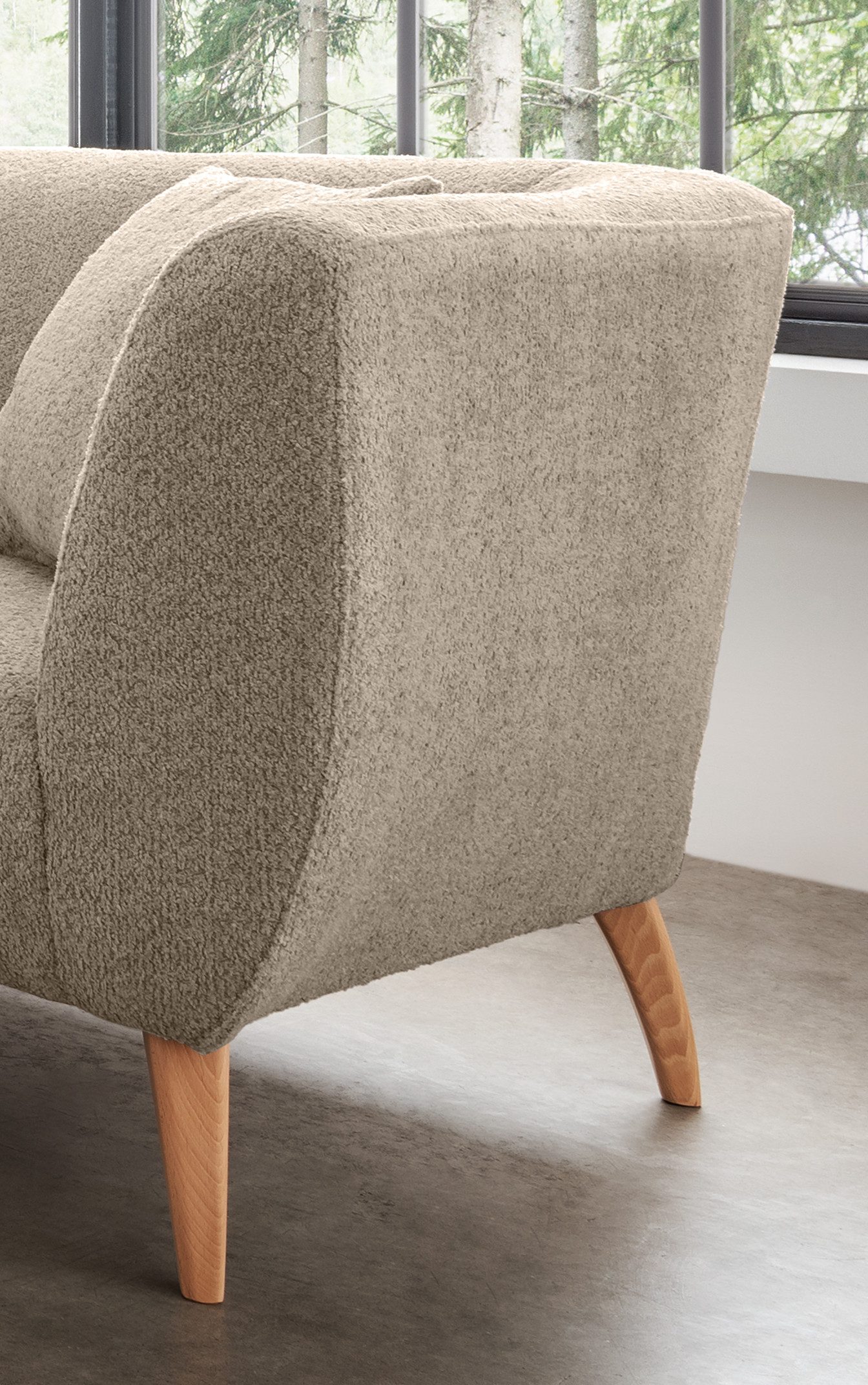 INOSIGN 2-zitsbank twee verschillende pootkleuren naar keuze