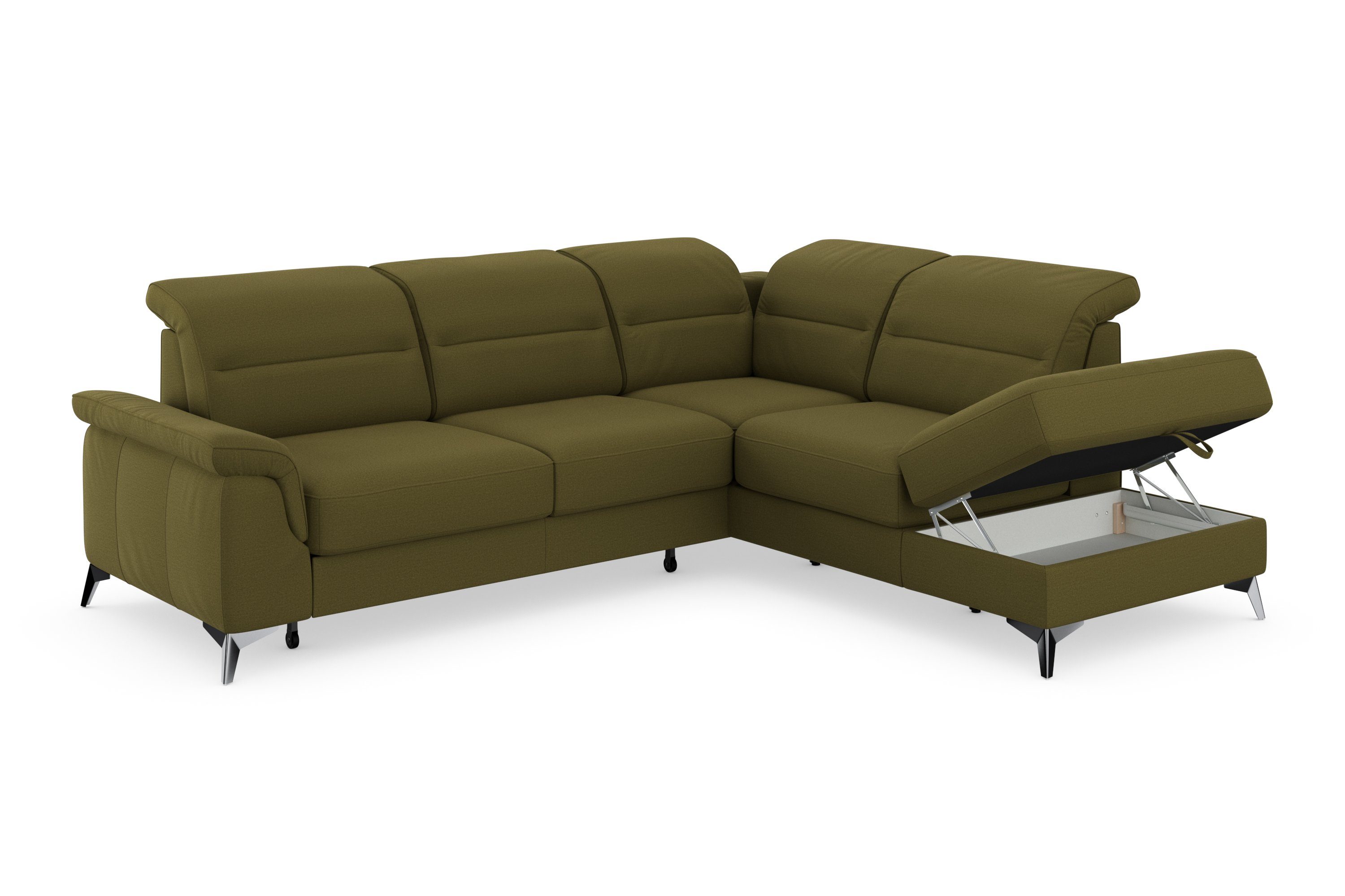 sit&more Hoekbank Sinatra L-vorm met ottomane, optioneel met verstelbare hoofdsteun en armleuning