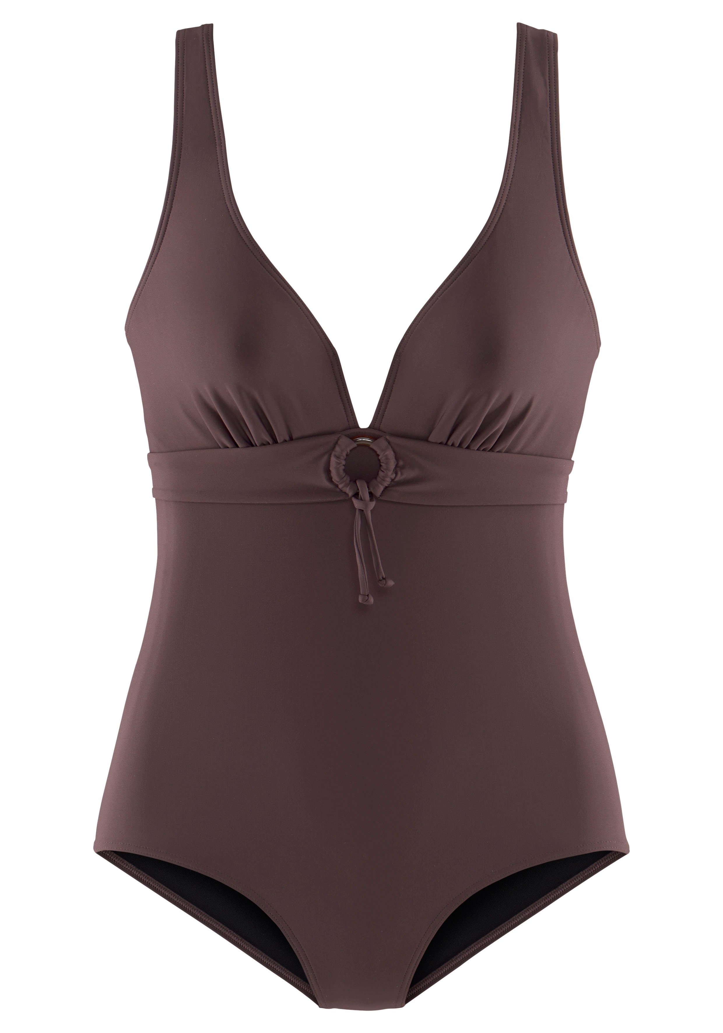 s.Oliver RED LABEL Beachwear Badpak Rome met sierring en modellerend effect
