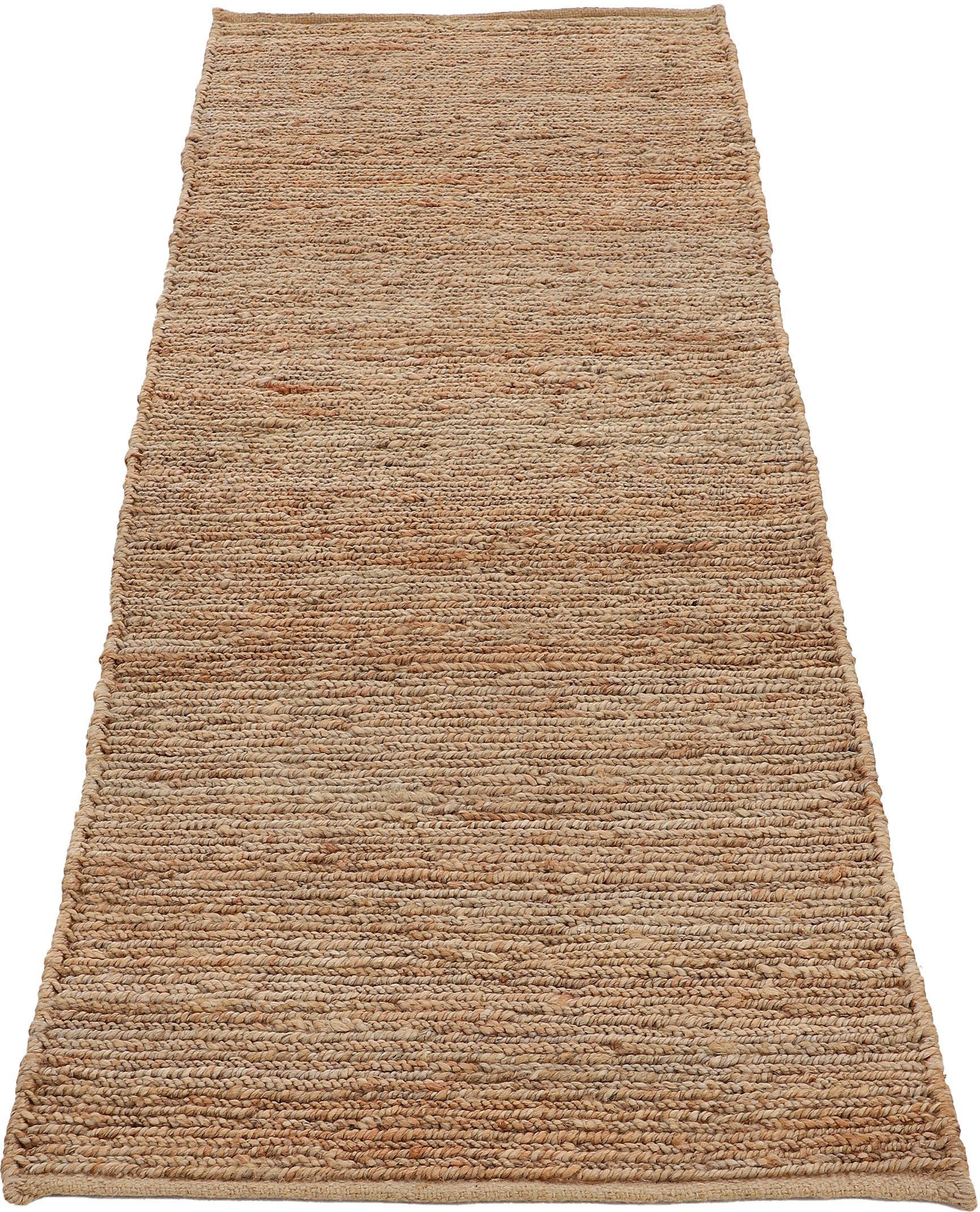 carpetfine Loper Nala jute tapijt van natuurlijke vezels keerbaar, van 100% jute, in vele maten en modellen, vierkant, rond
