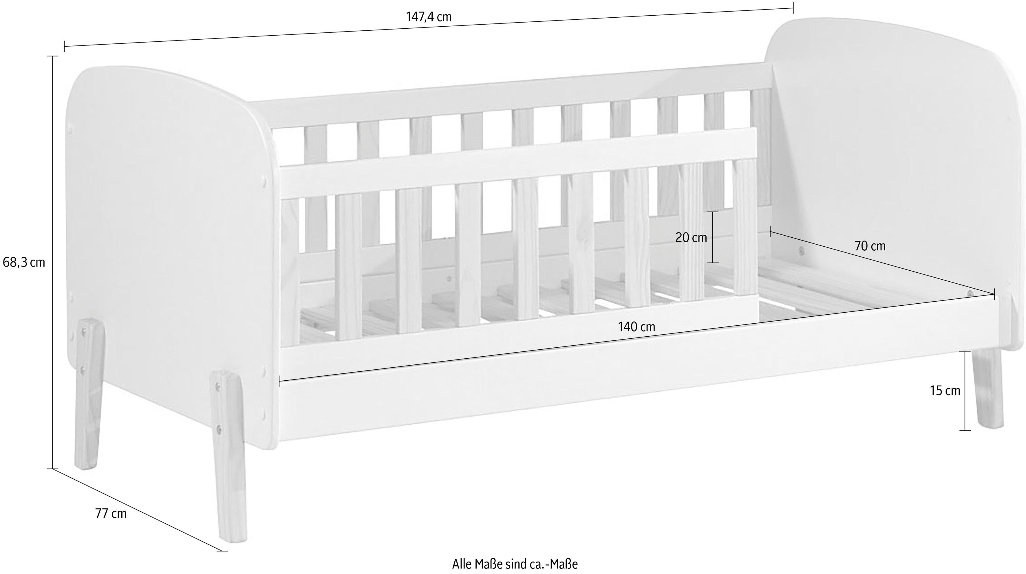 Vipack Kinderledikant Kiddy optioneel met bedlade