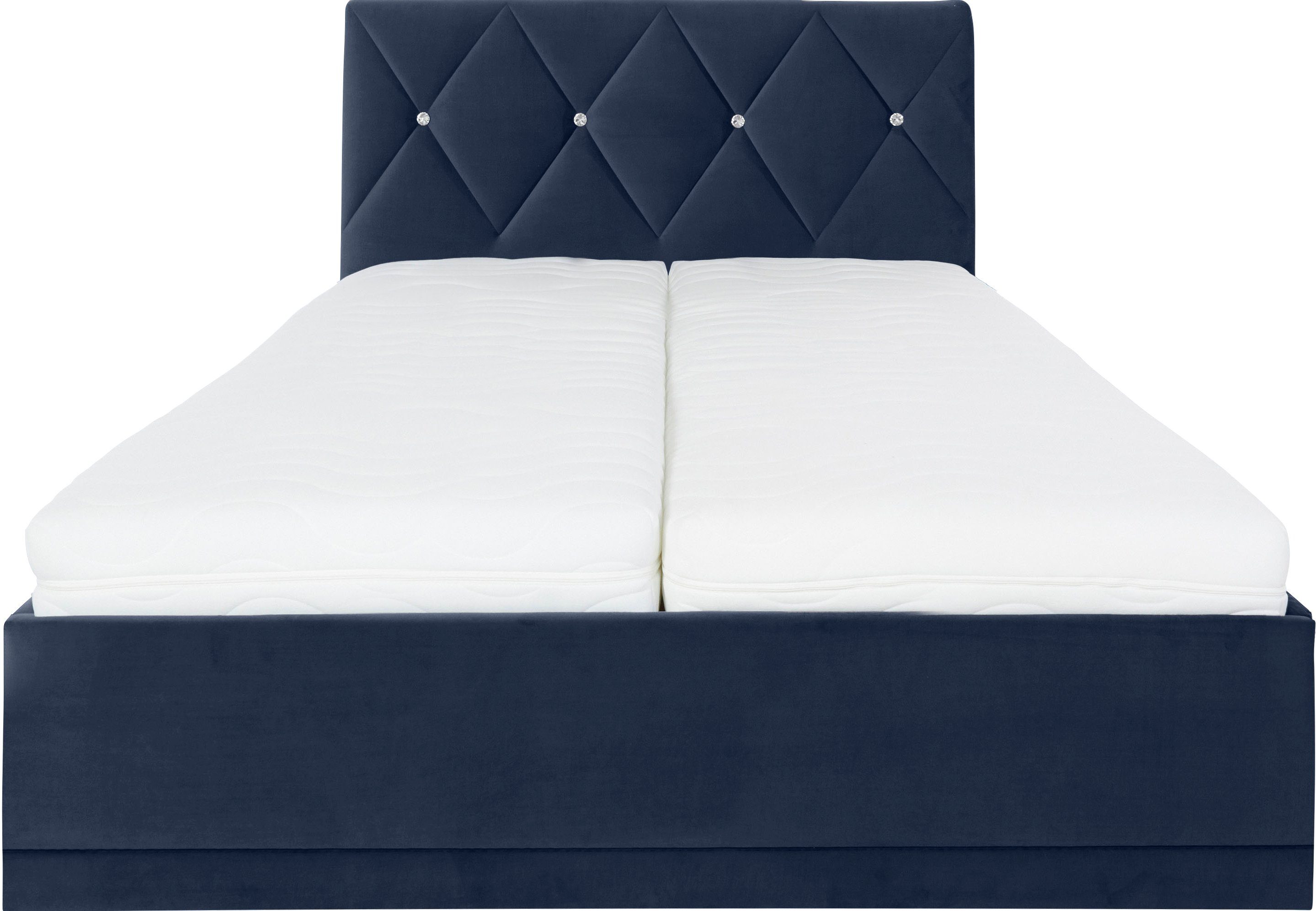 Westfalia Polsterbetten Gestoffeerd bed ADAMAS ook met bedlade, knoopdetails met stras