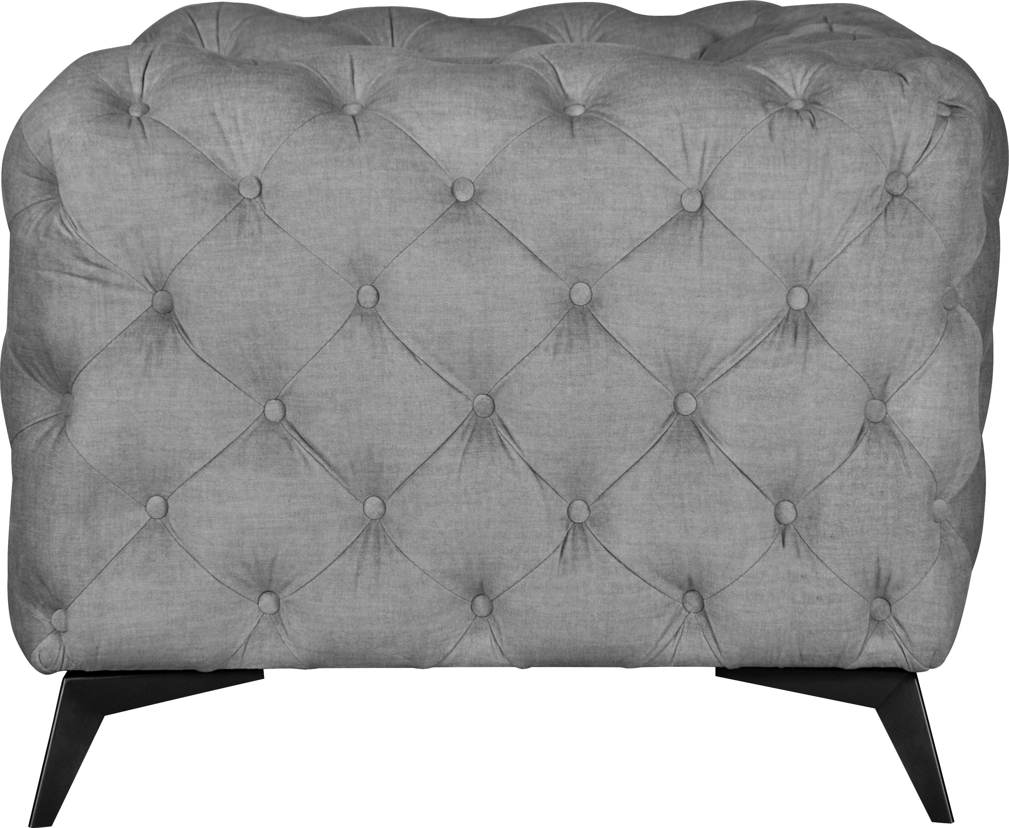 Leonique Chesterfield-fauteuil Glynis Fauteuil luxueuze capitonnage, moderne chesterfield look, kleur van de poten ter keuze